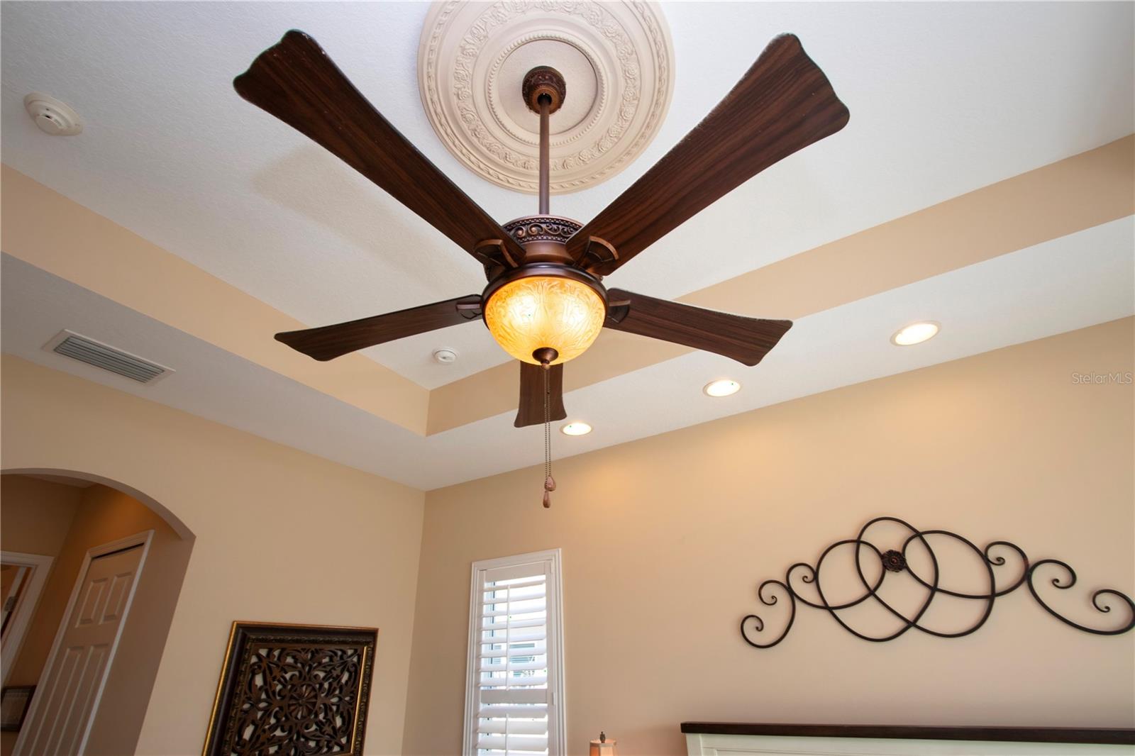 Tray ceiling in Primary Bedroom