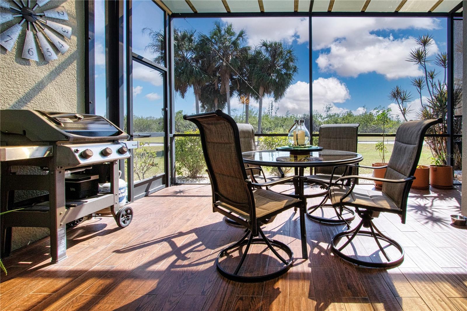 Screened, covered Lanai