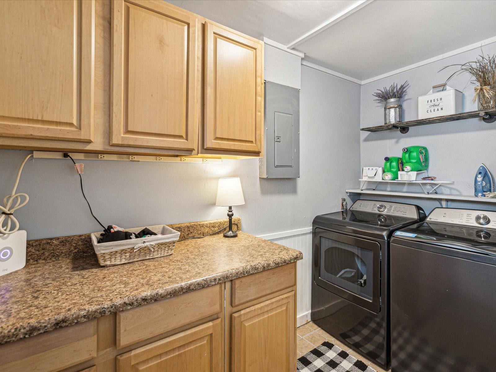 Laundry Room w/ Built In Cabinets