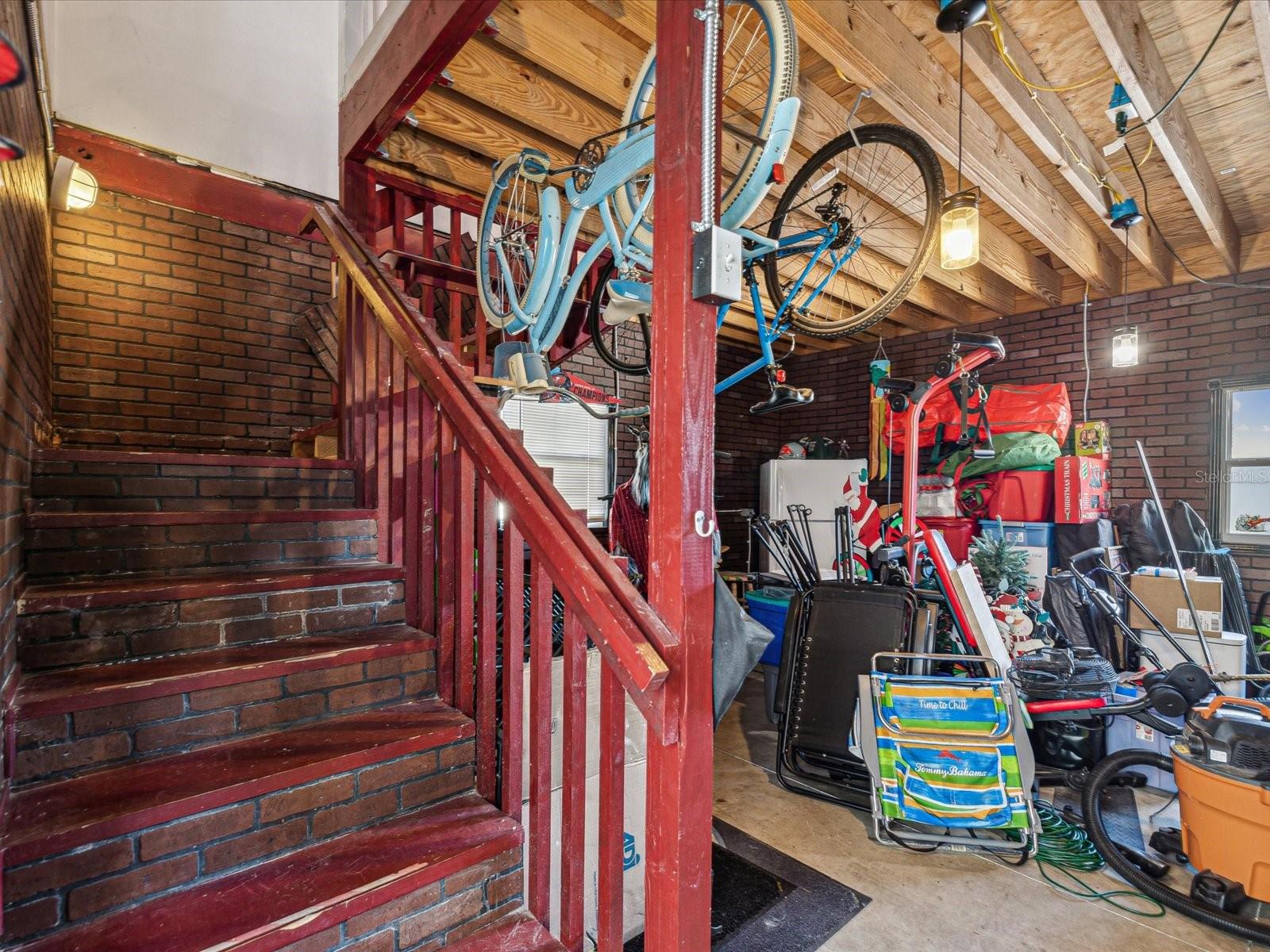 Workshop area w/ Steps up to Loft/Bonus Space