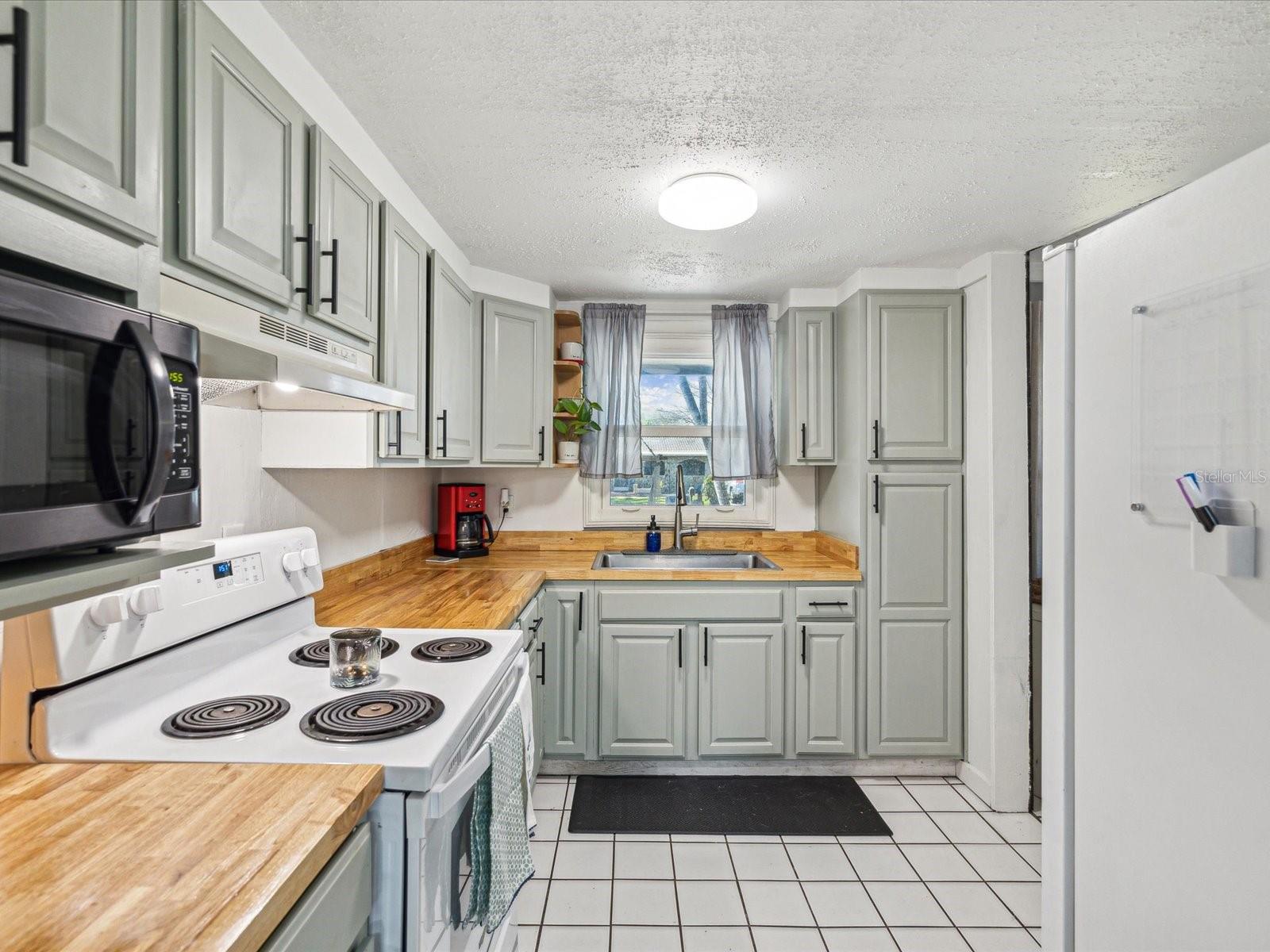 Kitchen with Brand New Butcher Block Counters