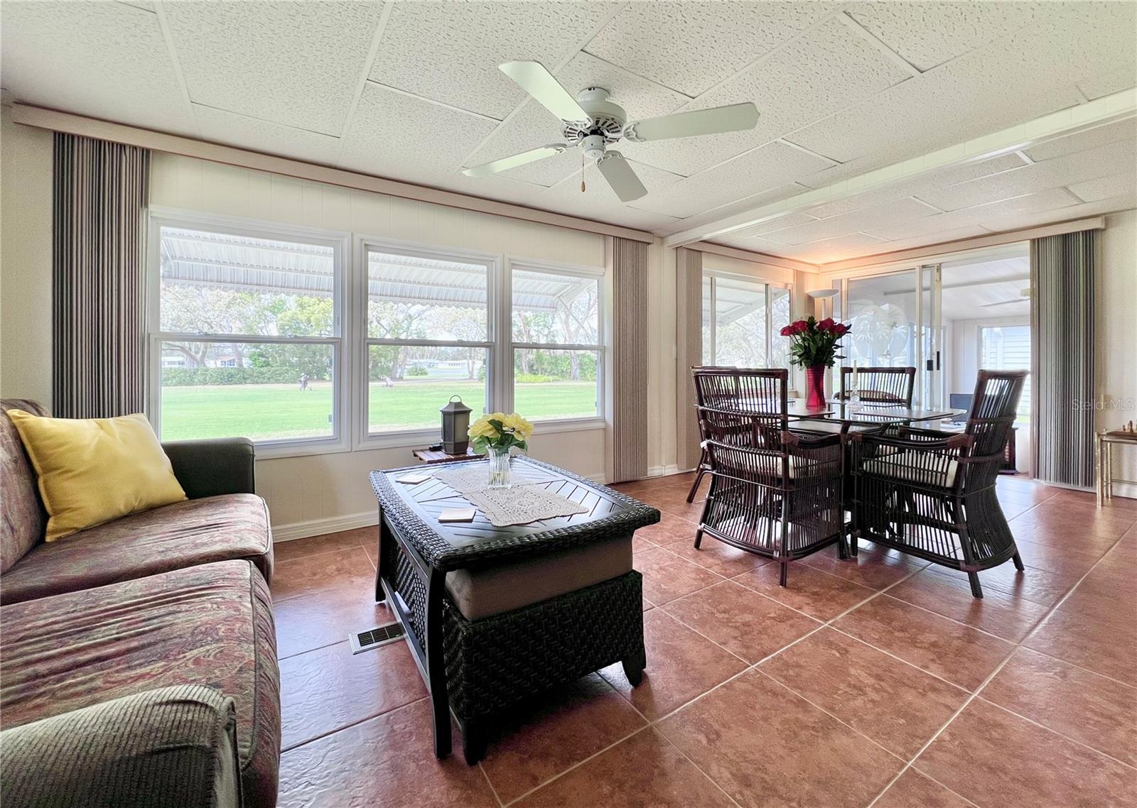 Family room Overlooking the golf course