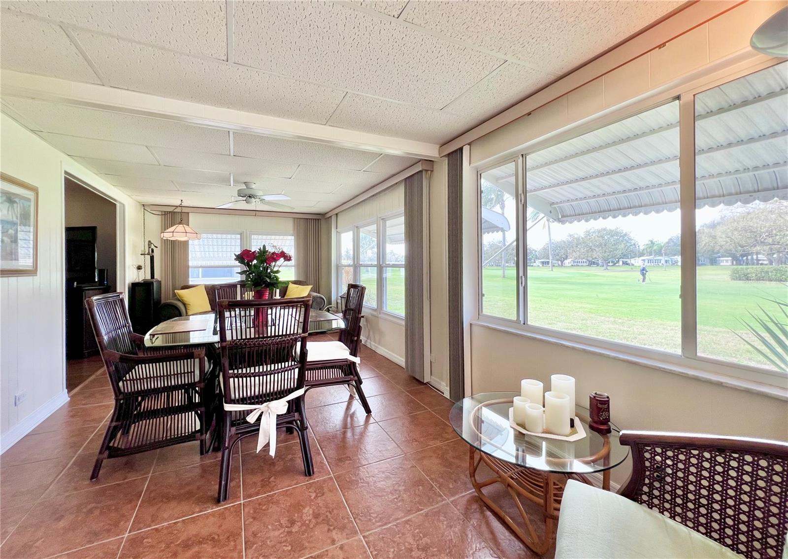 Family room Overlooking the golf course