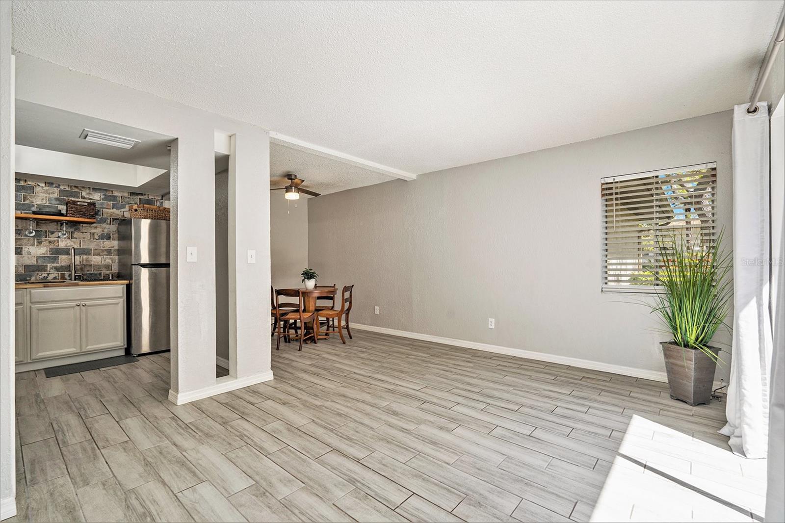 Lots of natural light into this open floor plan