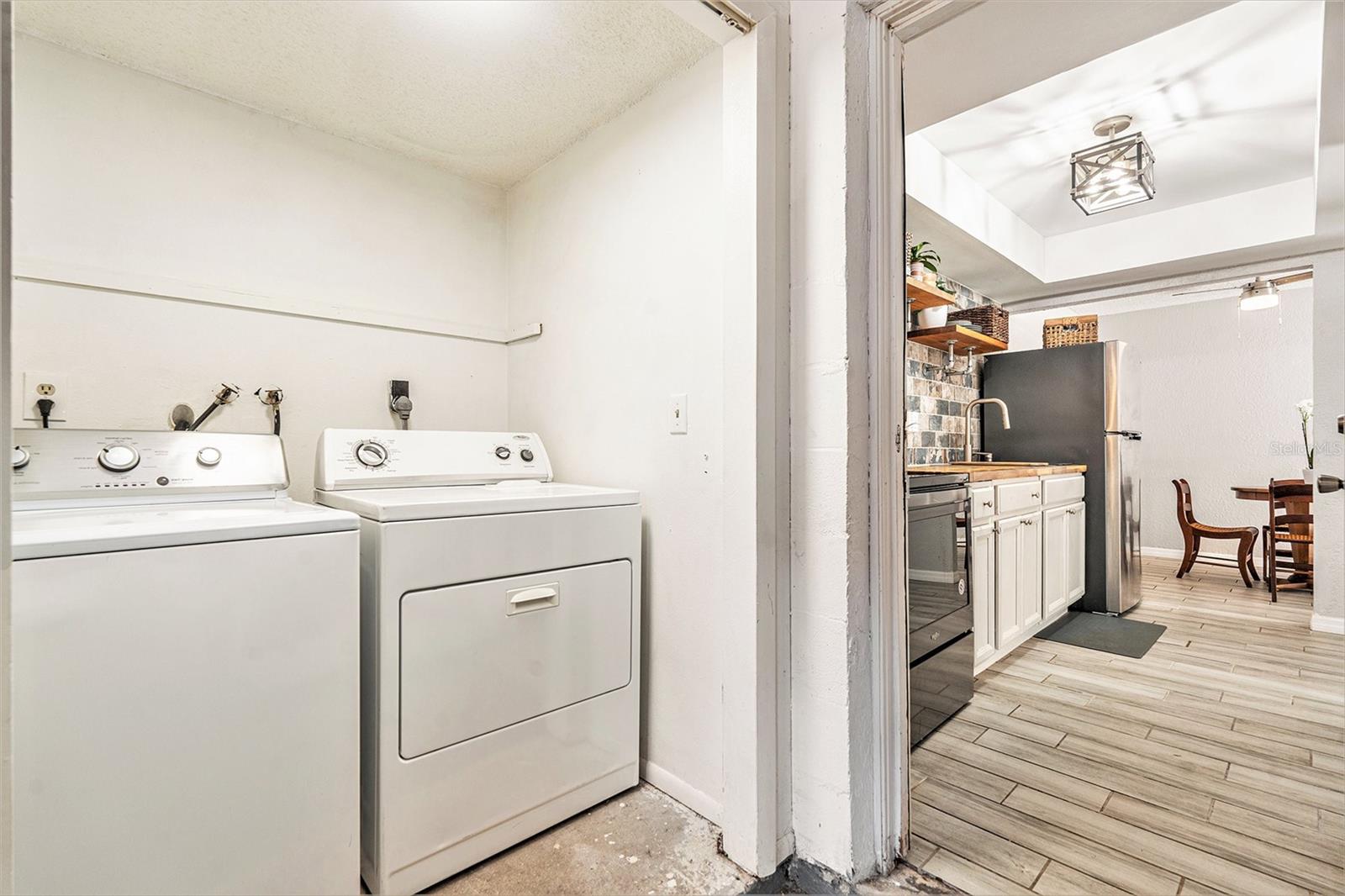 Laundry room off of kitchen