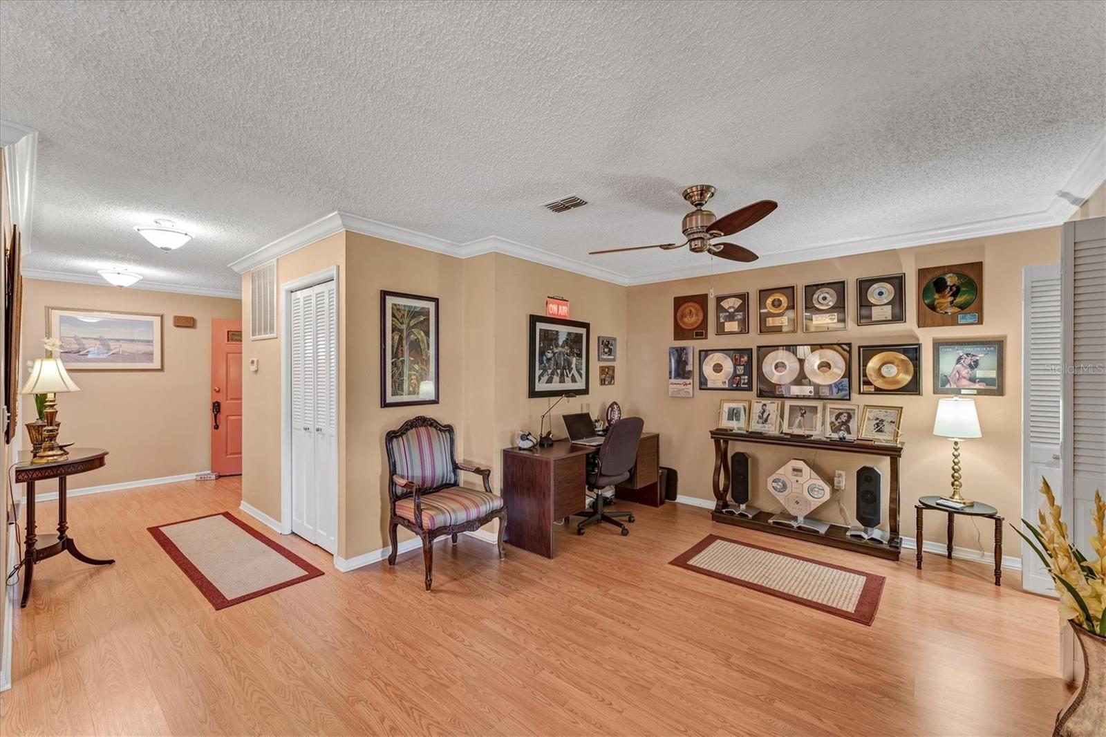 Entry foyer at left. Bonus room - Den