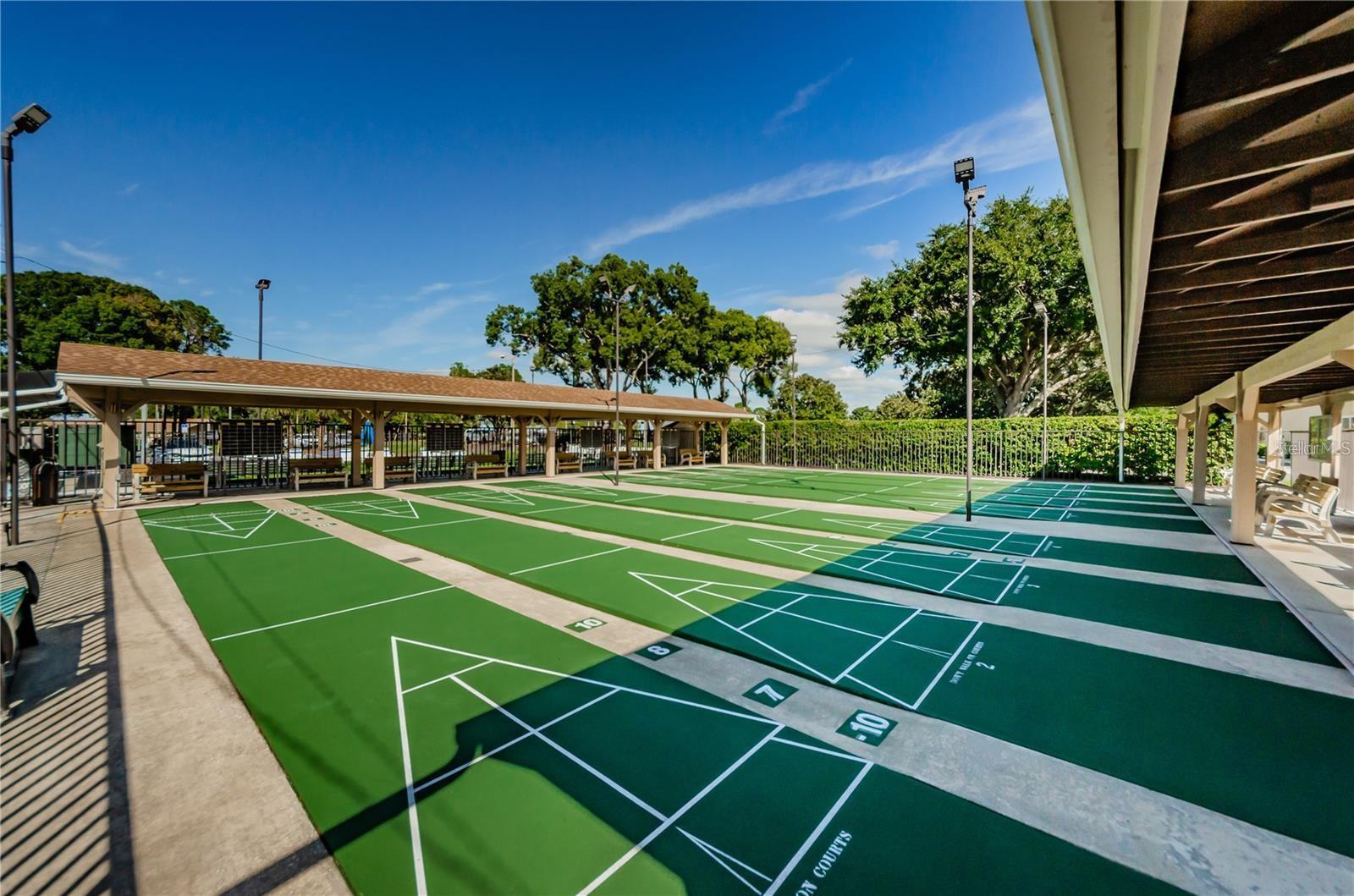 Shuffleboard & bocce ball - and cornhole too~