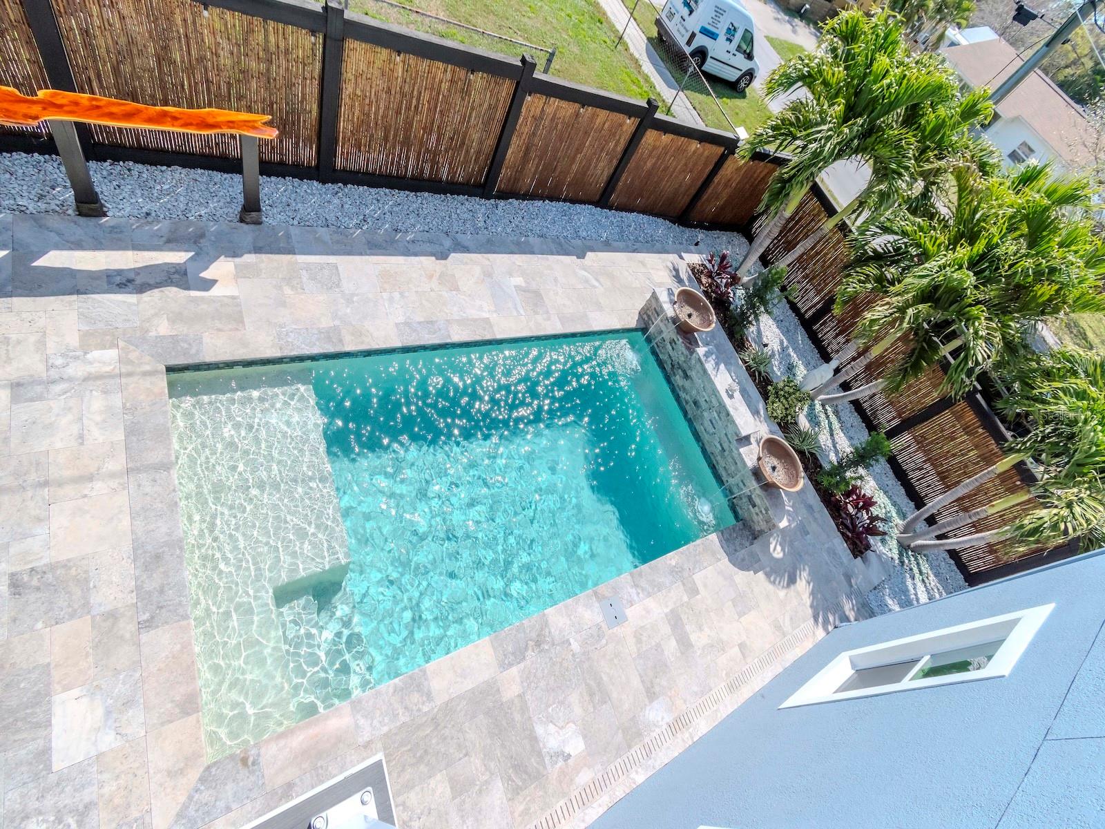 POOL FROM THE MASTER SUITE BALCONY