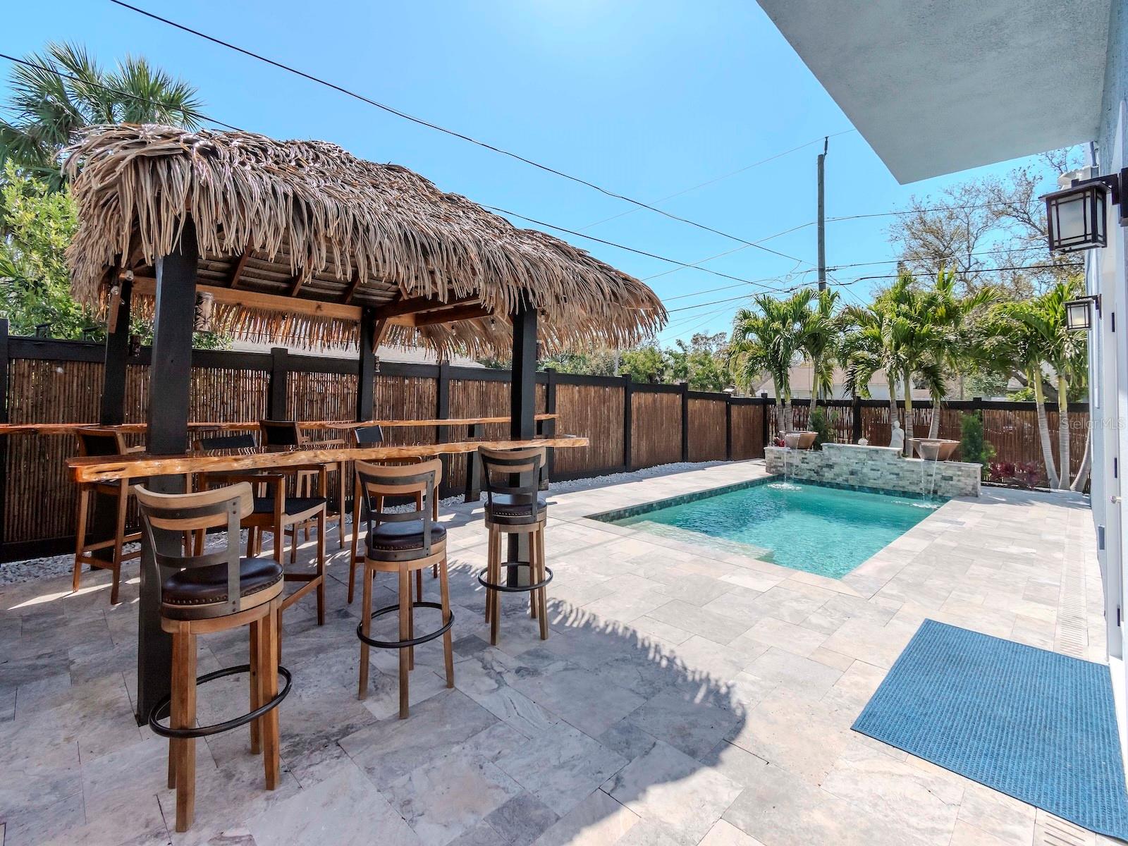 BACK YARD TIKI BAR AND POOL