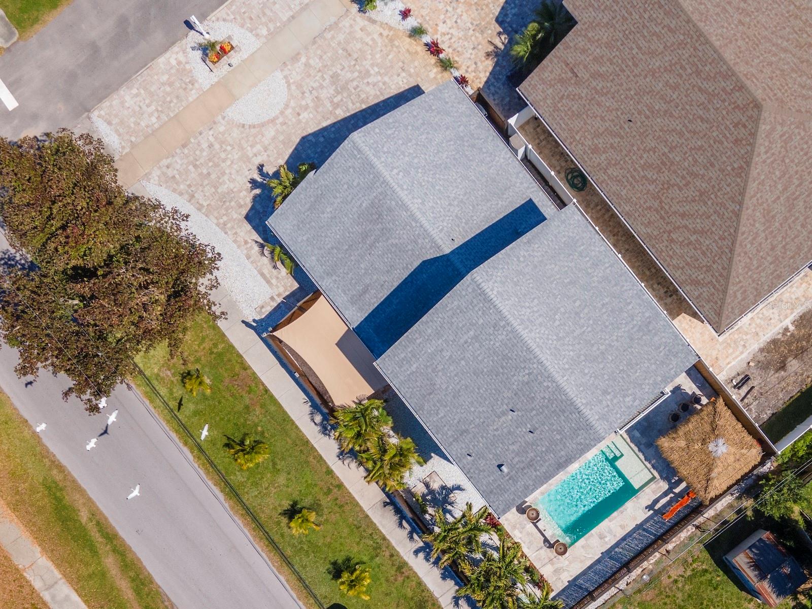 AERIAL OF HOME WITH FULL BACK YARD