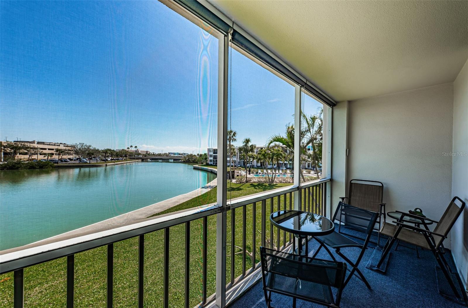 screened patio view