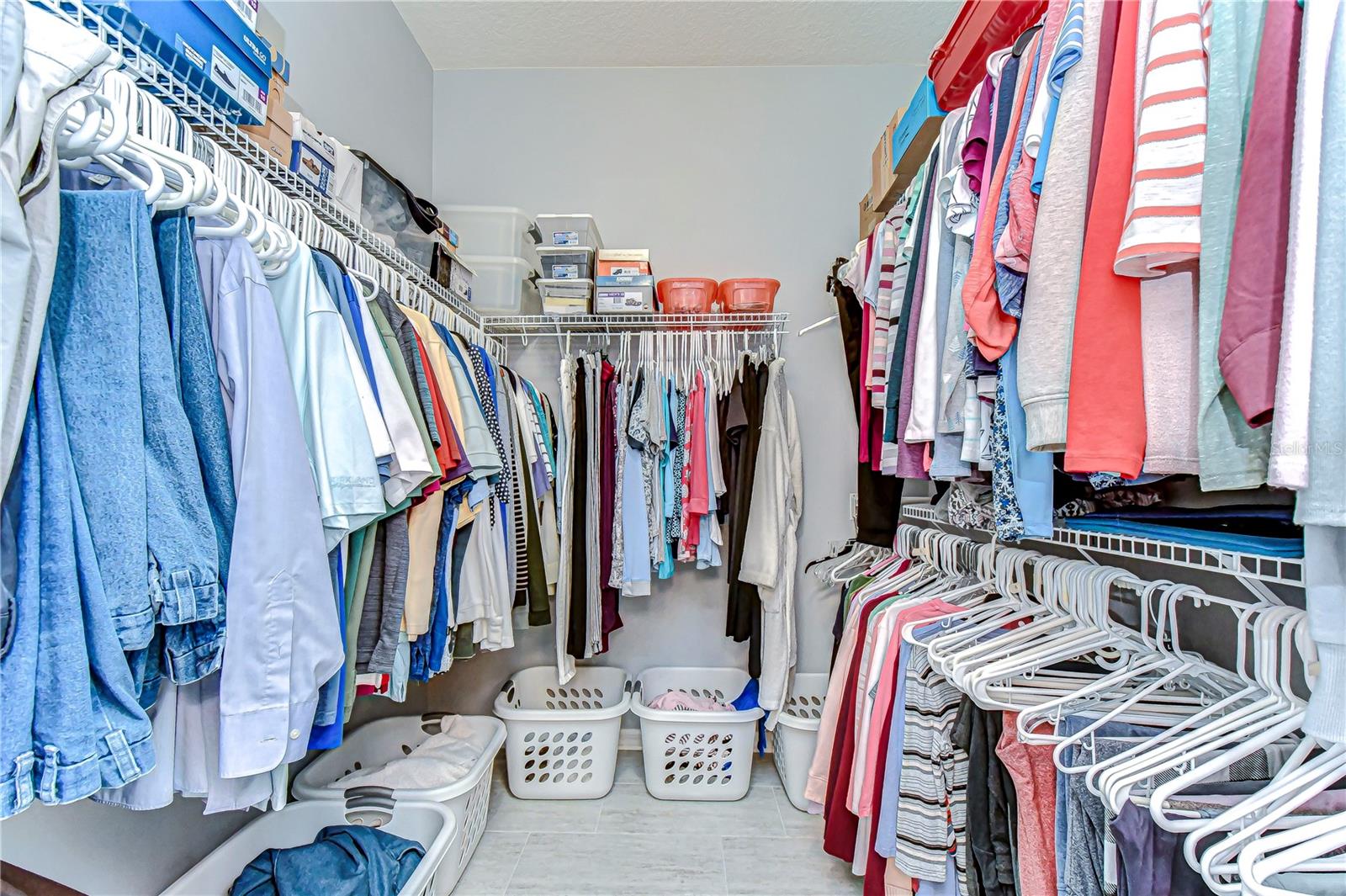 This spacious closet offers ample storage and organization