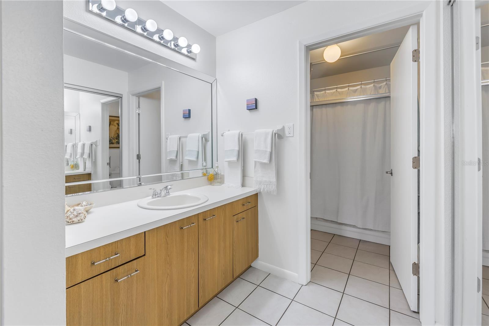 Primary Bath with large Closet and separate toilet, tub, shower area