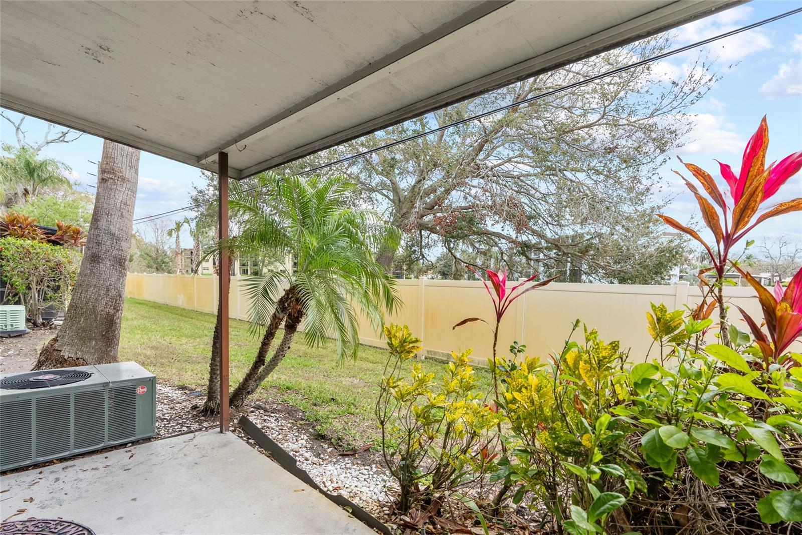 Rear covered porch area.