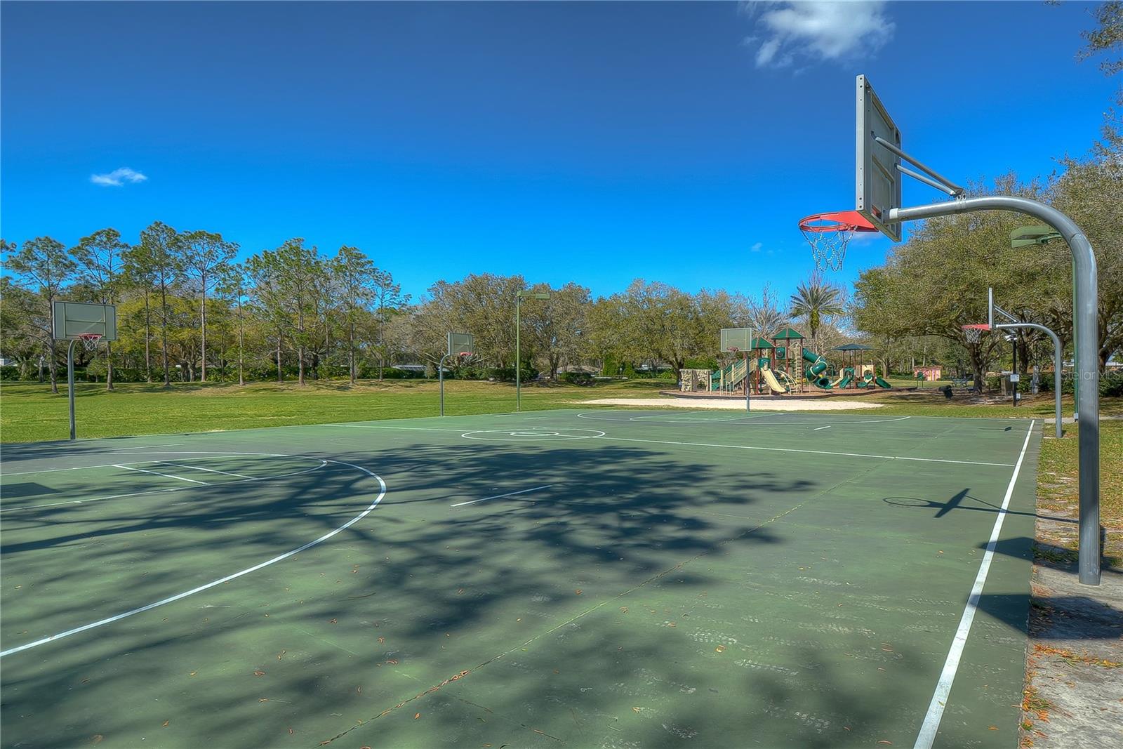 Enjoy a perfect day outdoors with this community sports courts!