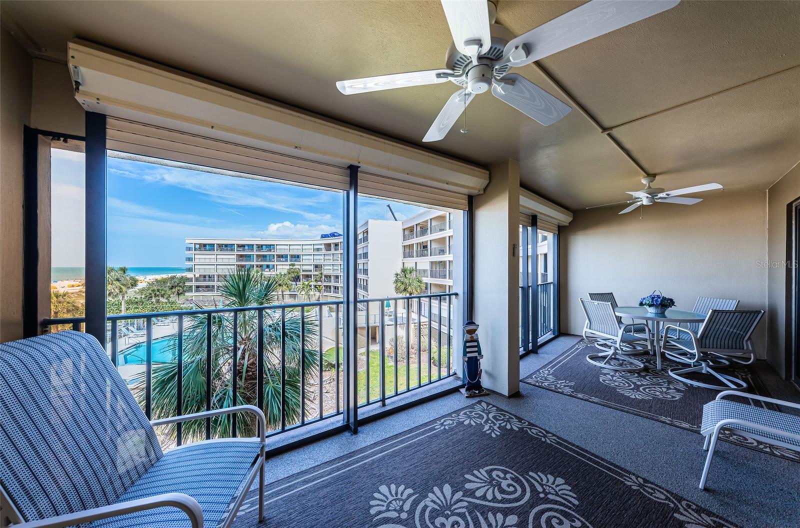 Large balcony for enjoying the beautiful view of the beach and the Gulf of Mexico