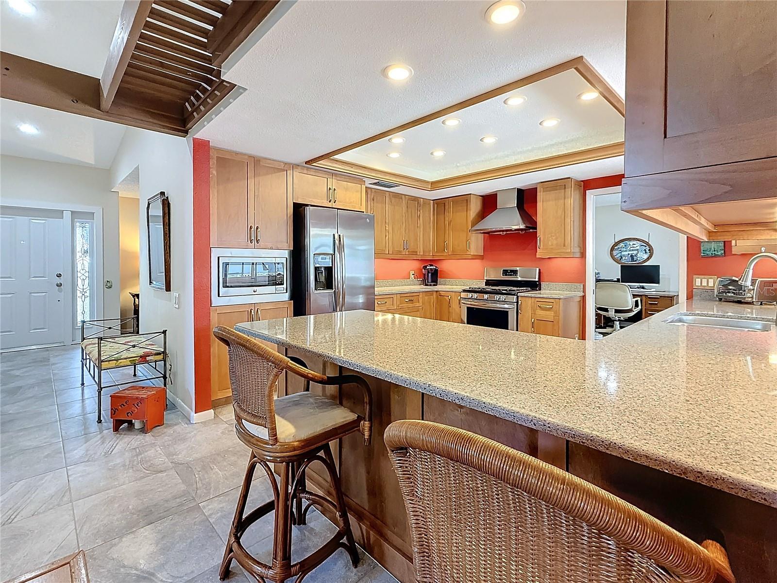 Beautiful kitchen with breakfast bar