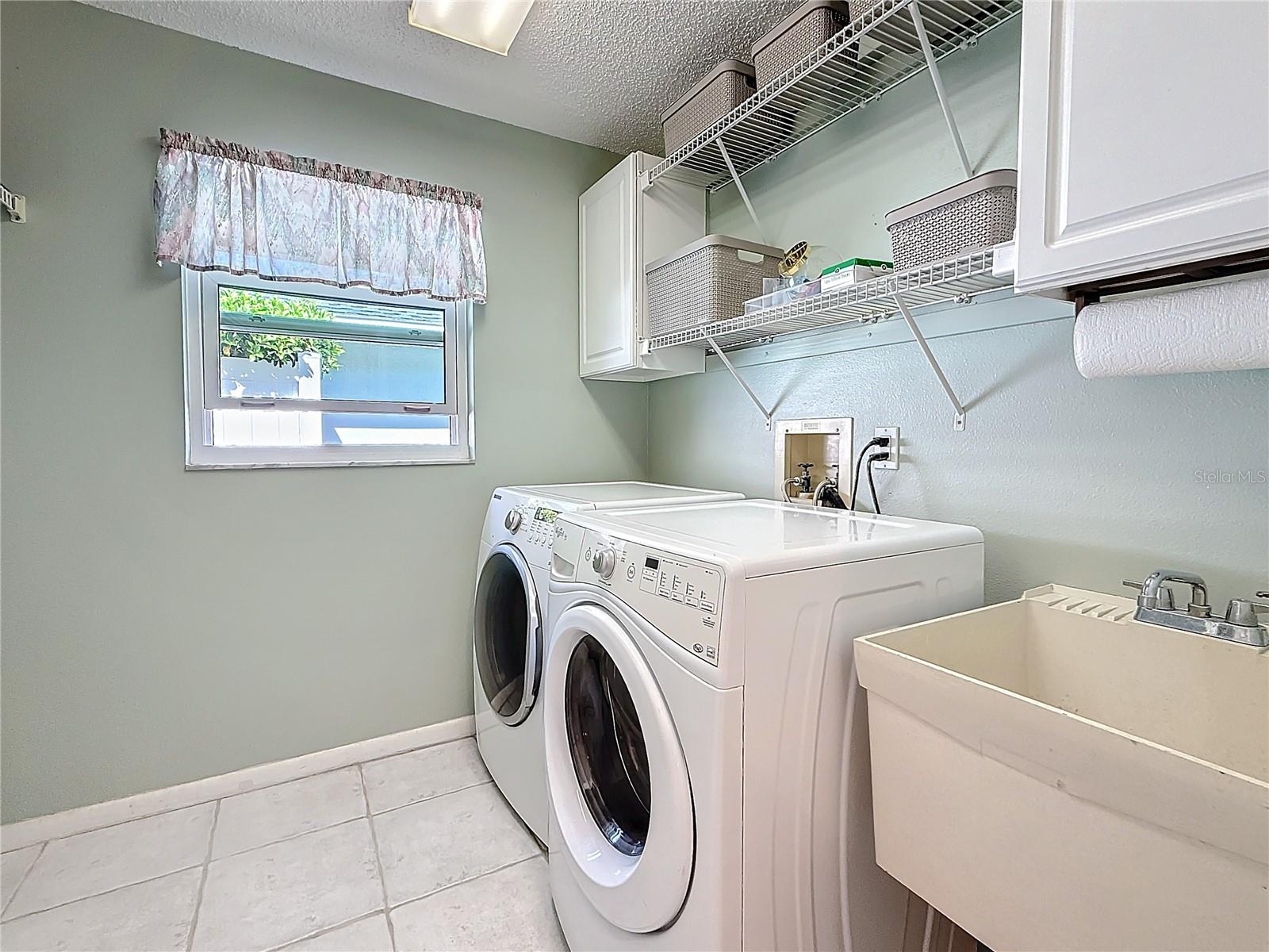 Laundry room with utility sink