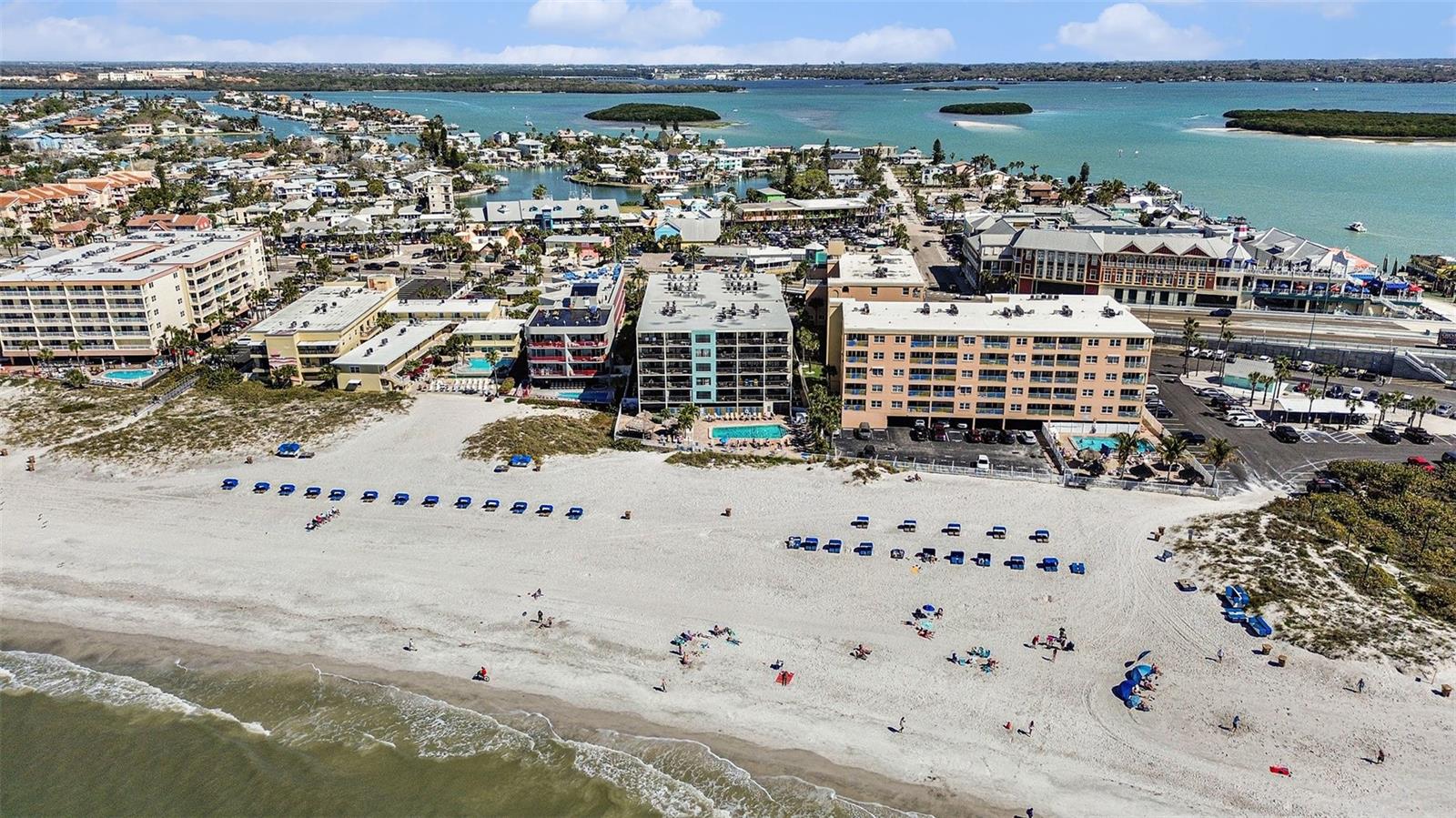 12924 Gulf Blvd #110, Madeira Beach FL 33708 - Sandy Shores Unit 110 Aerial View/Johns Pass Area