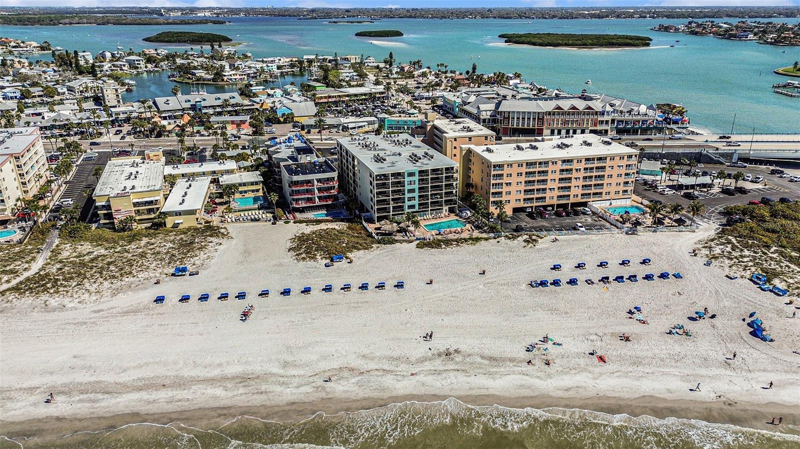 12924 Gulf Blvd #110, Madeira Beach FL 33708 - Sandy Shores Unit 110 Aerial View/Johns Pass Area