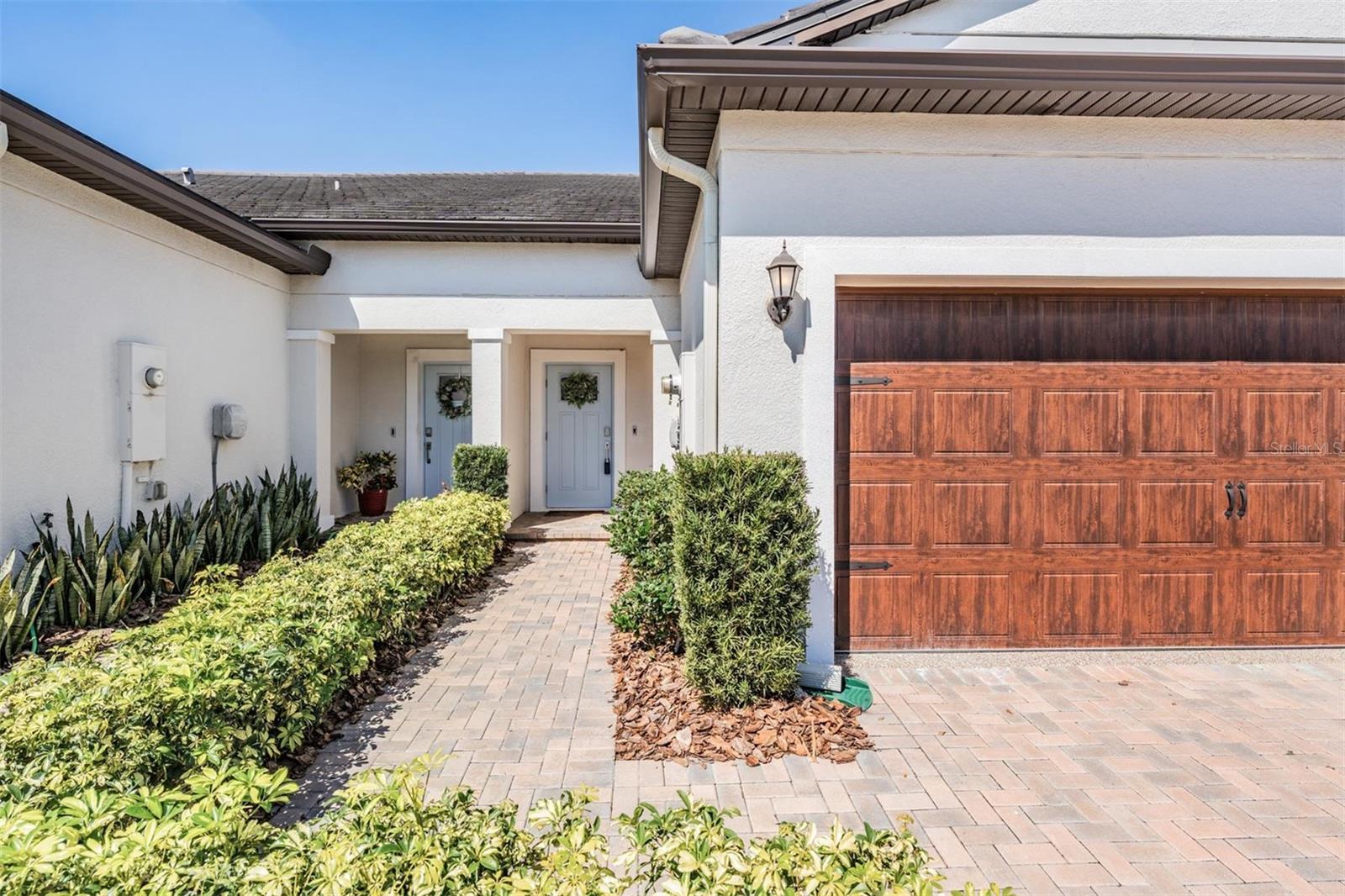 Pavers on walk and driveway