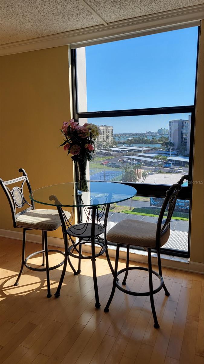 Exceptional water views from all directions including a view of the Don Cesar from the kitchen