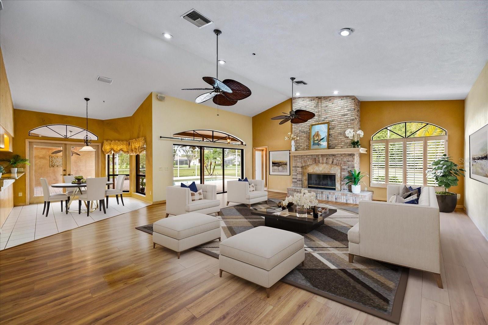 Family Room Virtually Staged