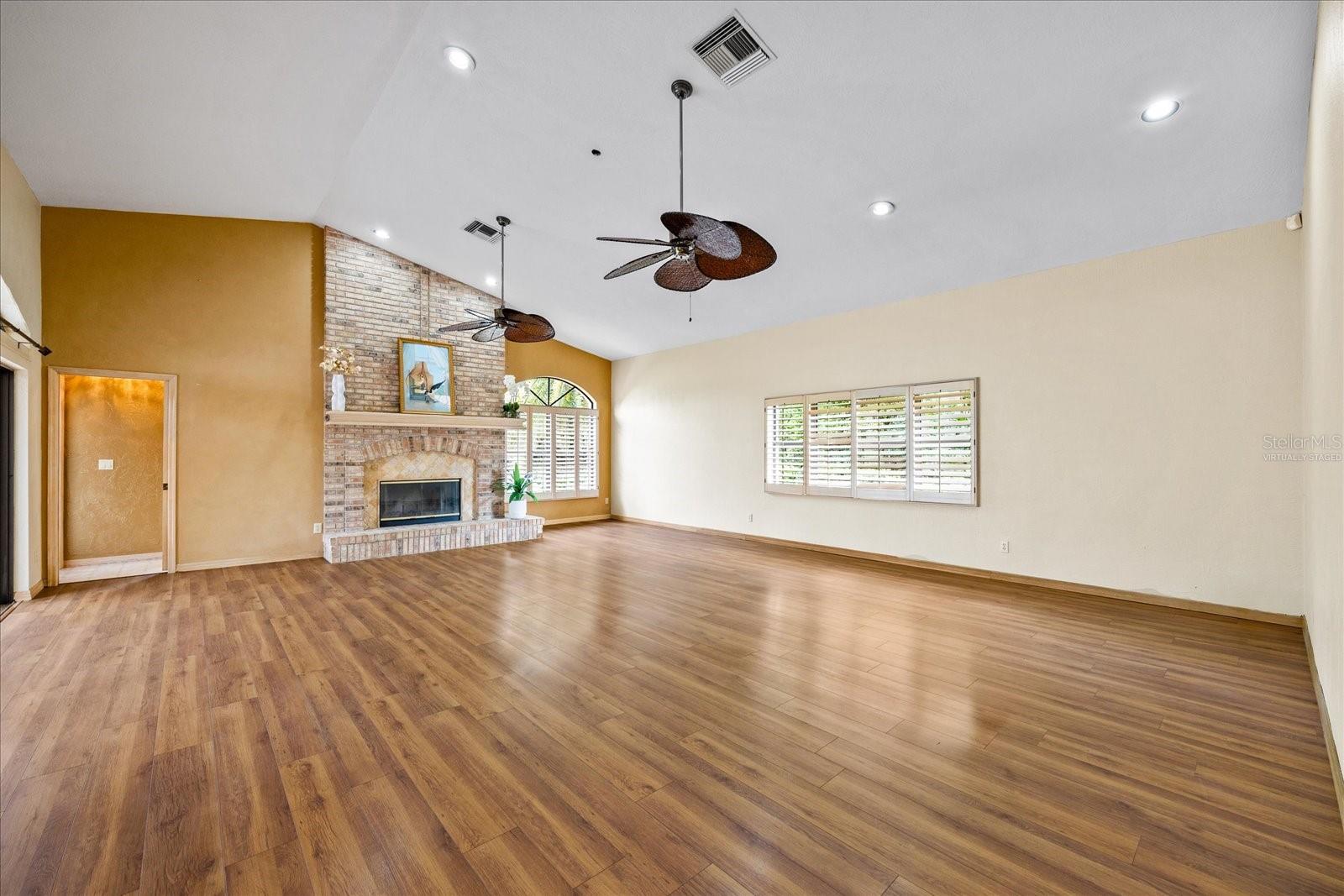 Family Room Virtually Staged