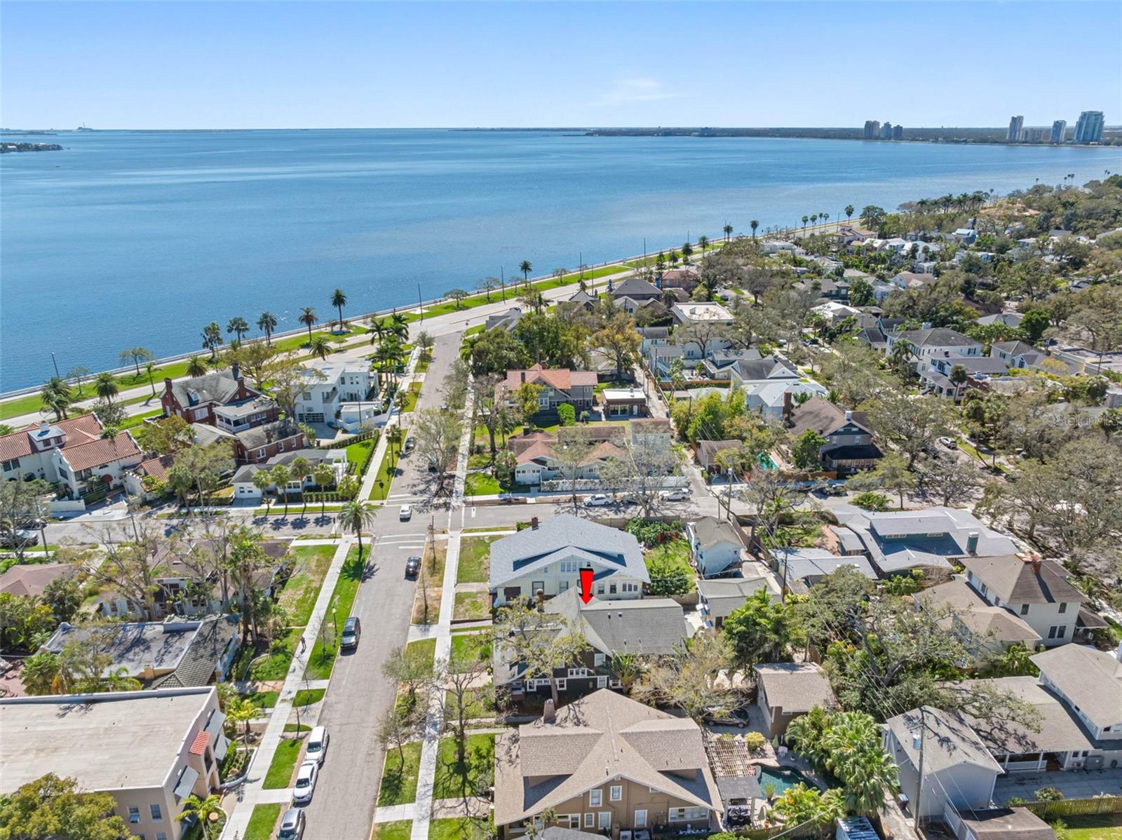 The home is five houses from the water and two blocks from Hyde Park Village. It has an elevation of 11.8' and has never flooded (Helene nor Milton).