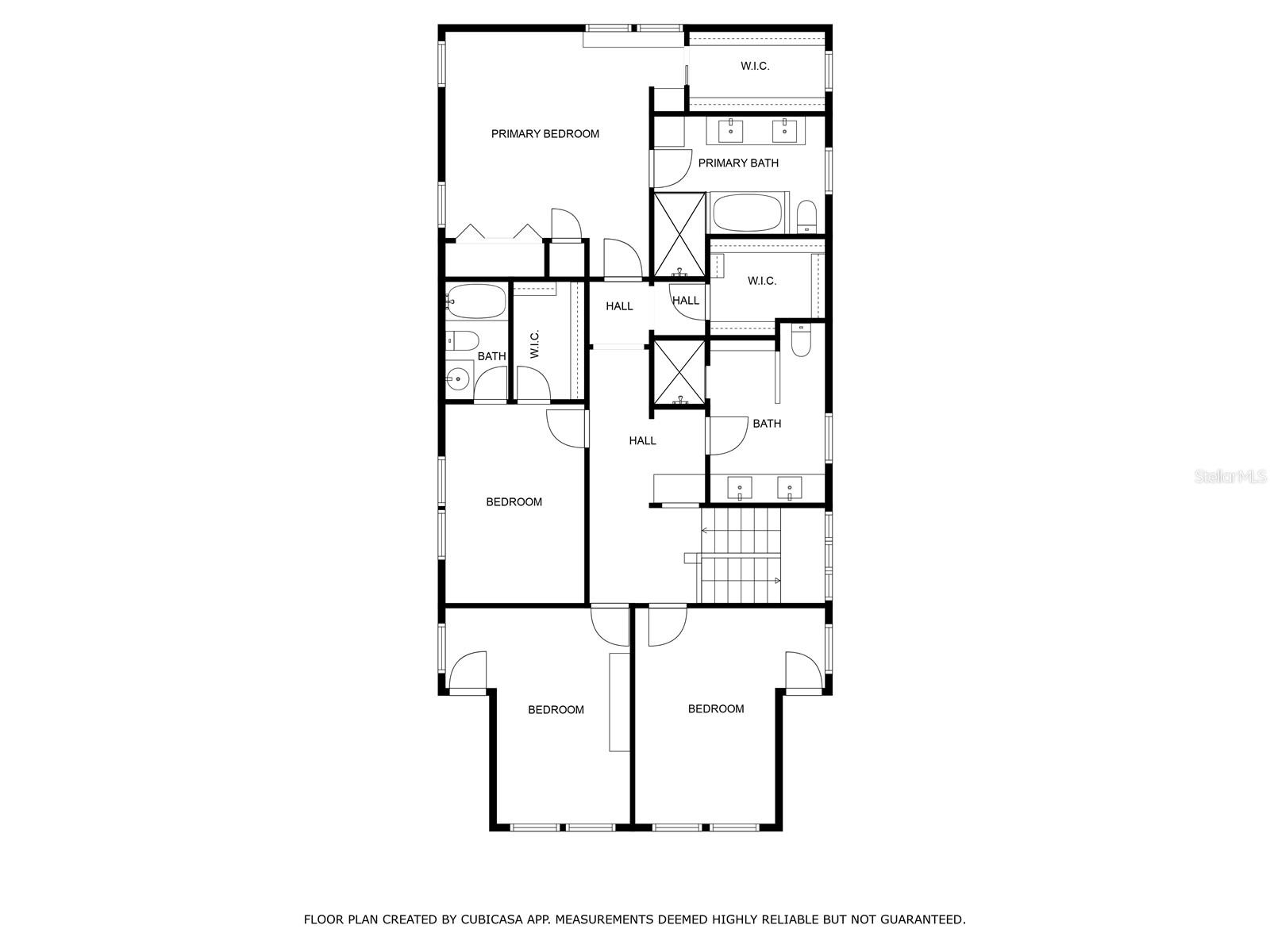 Main home, second story floor plan.