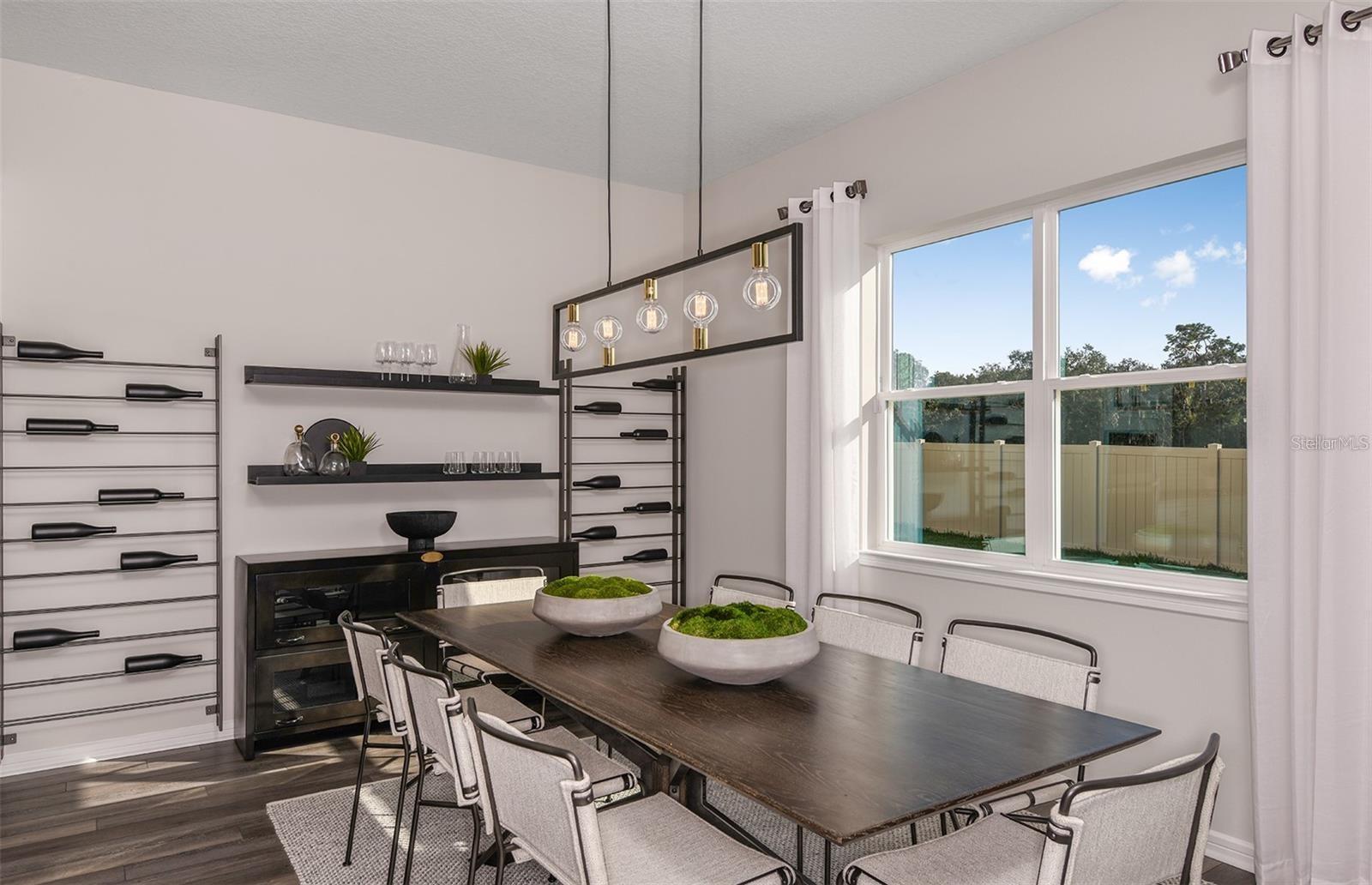 Model representation of dining area