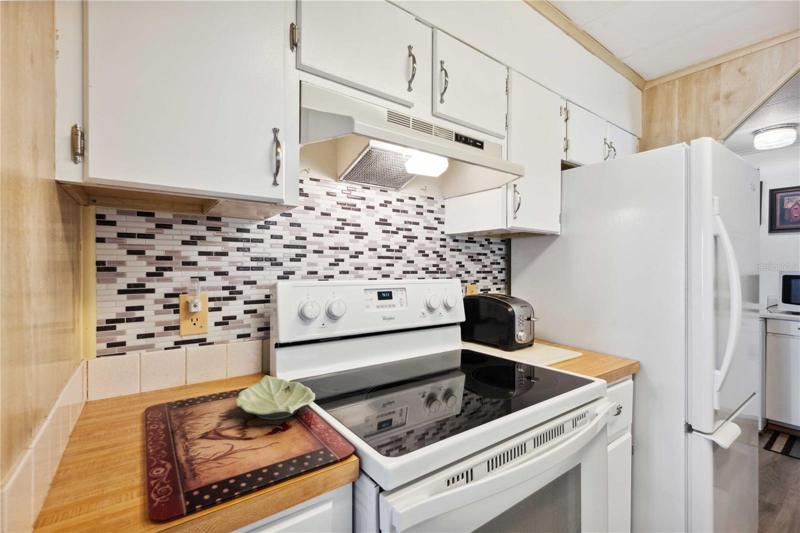 Updated backsplash in this kitchen.