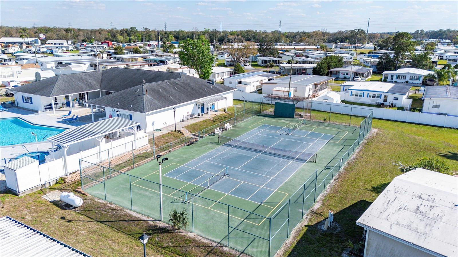 Community tennis and pickleball courts.