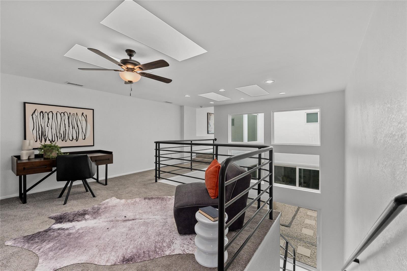 2nd Floor - Loft/office area with 4 skylights.