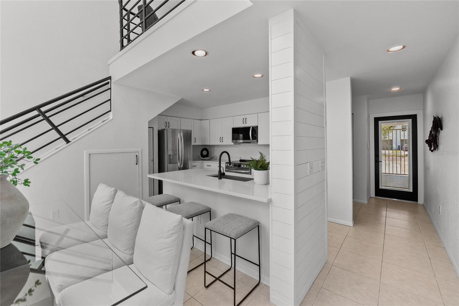 Front door - entry way into home.