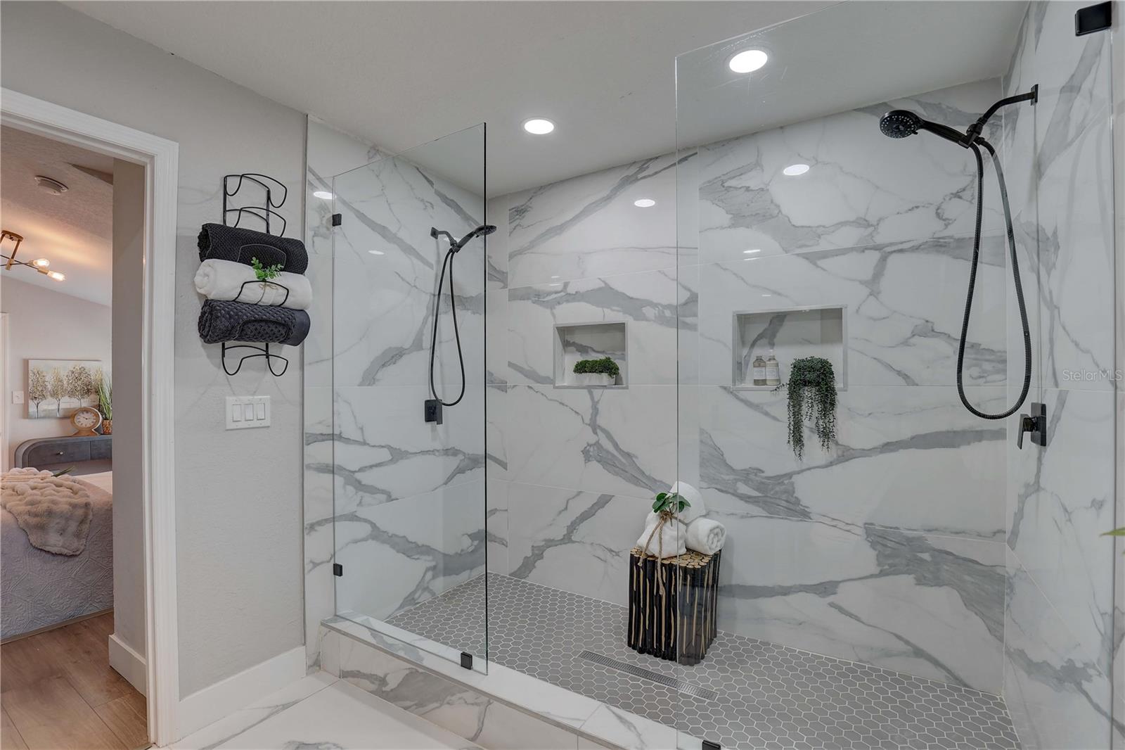 Oversized shower