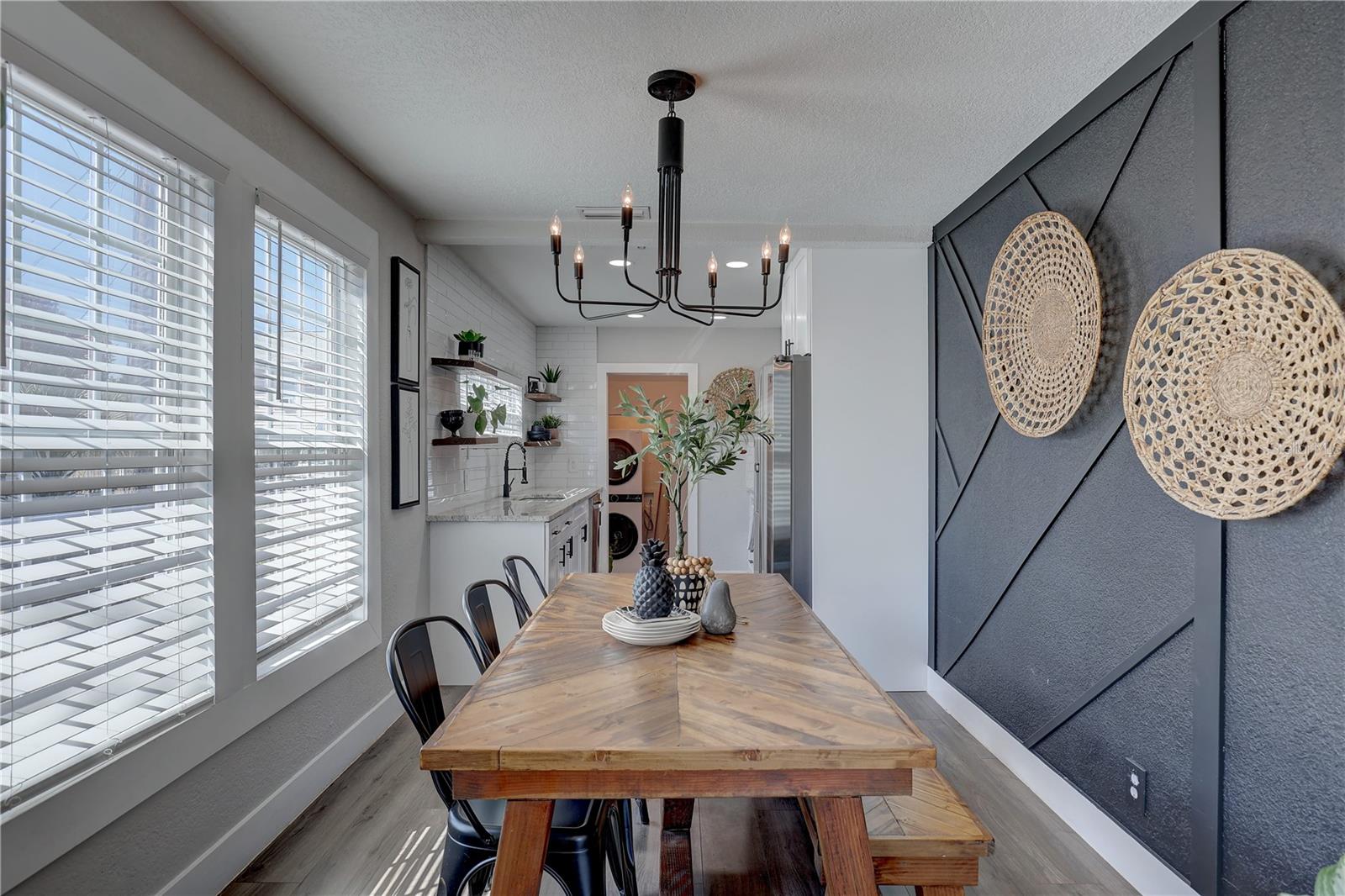 Dining space in kitchen