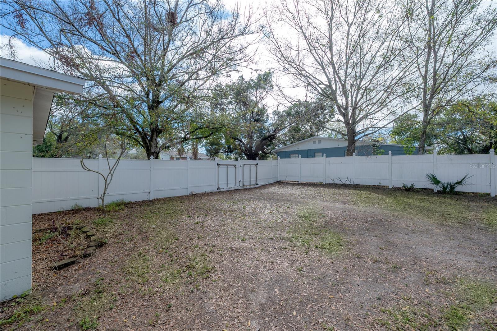 Fully fenced yard