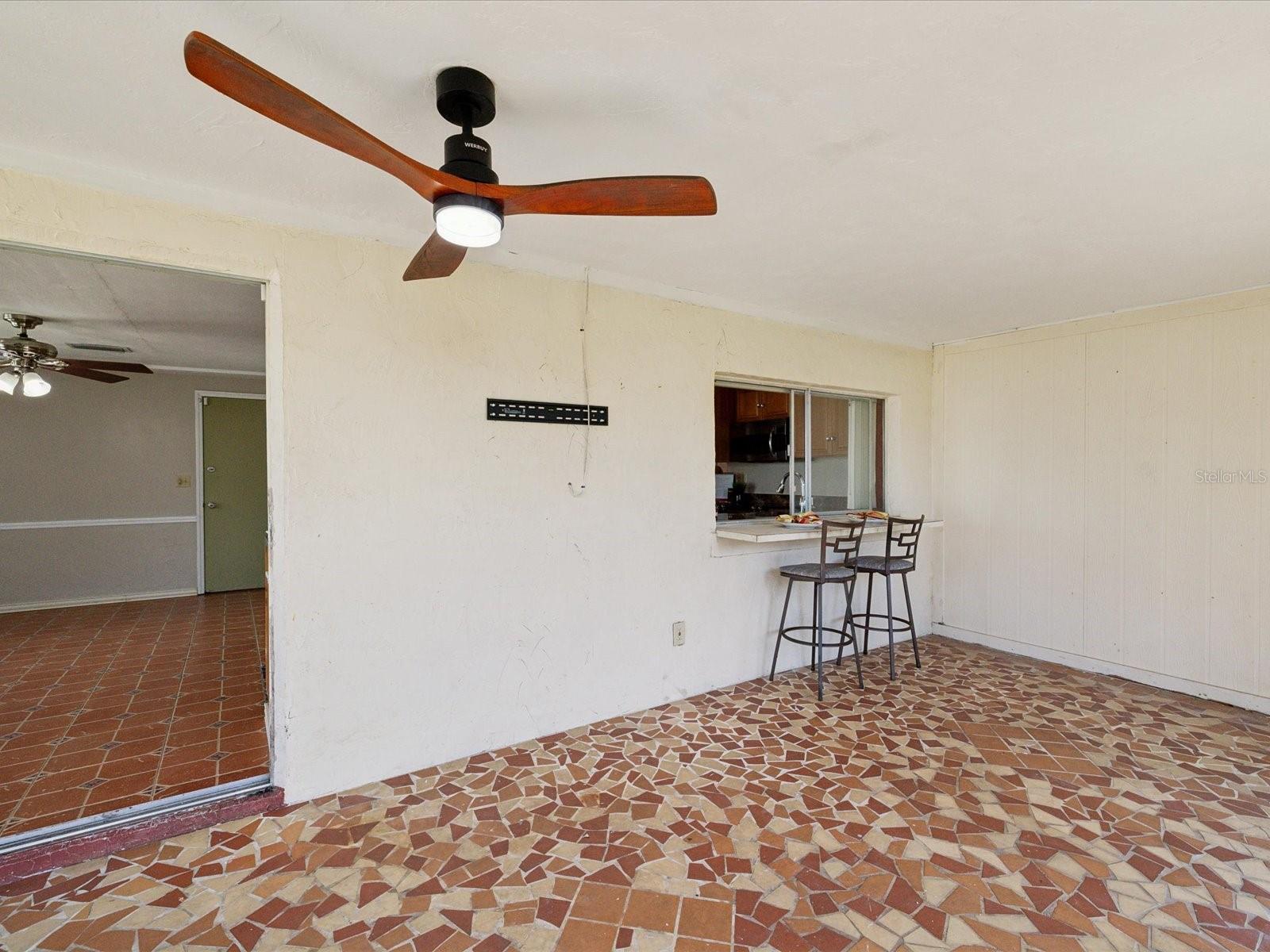 Rear garden patio