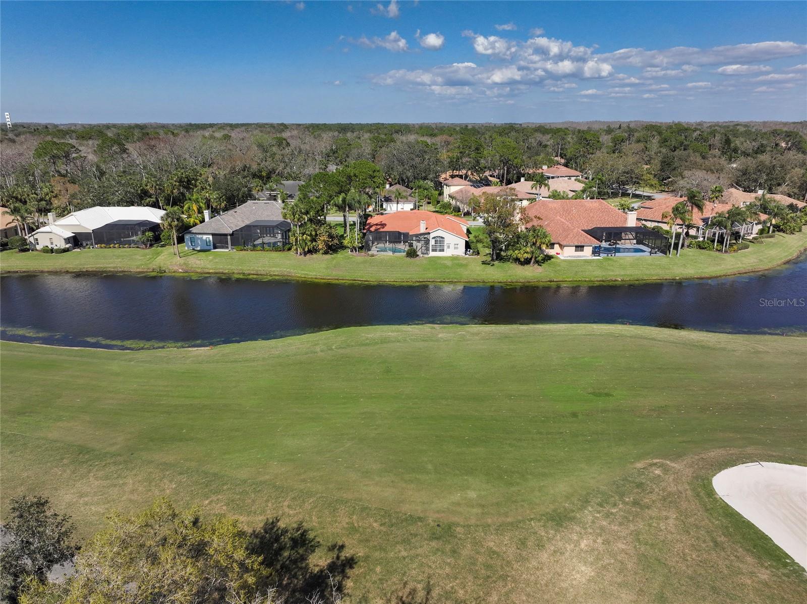 Golf course behind home