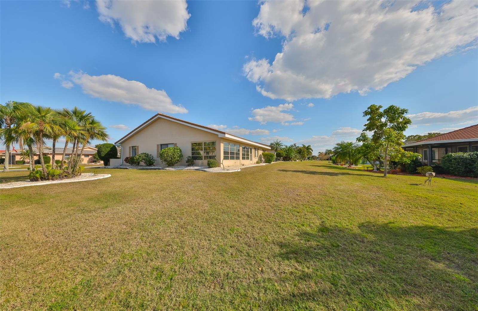 Side yard and Backyard view