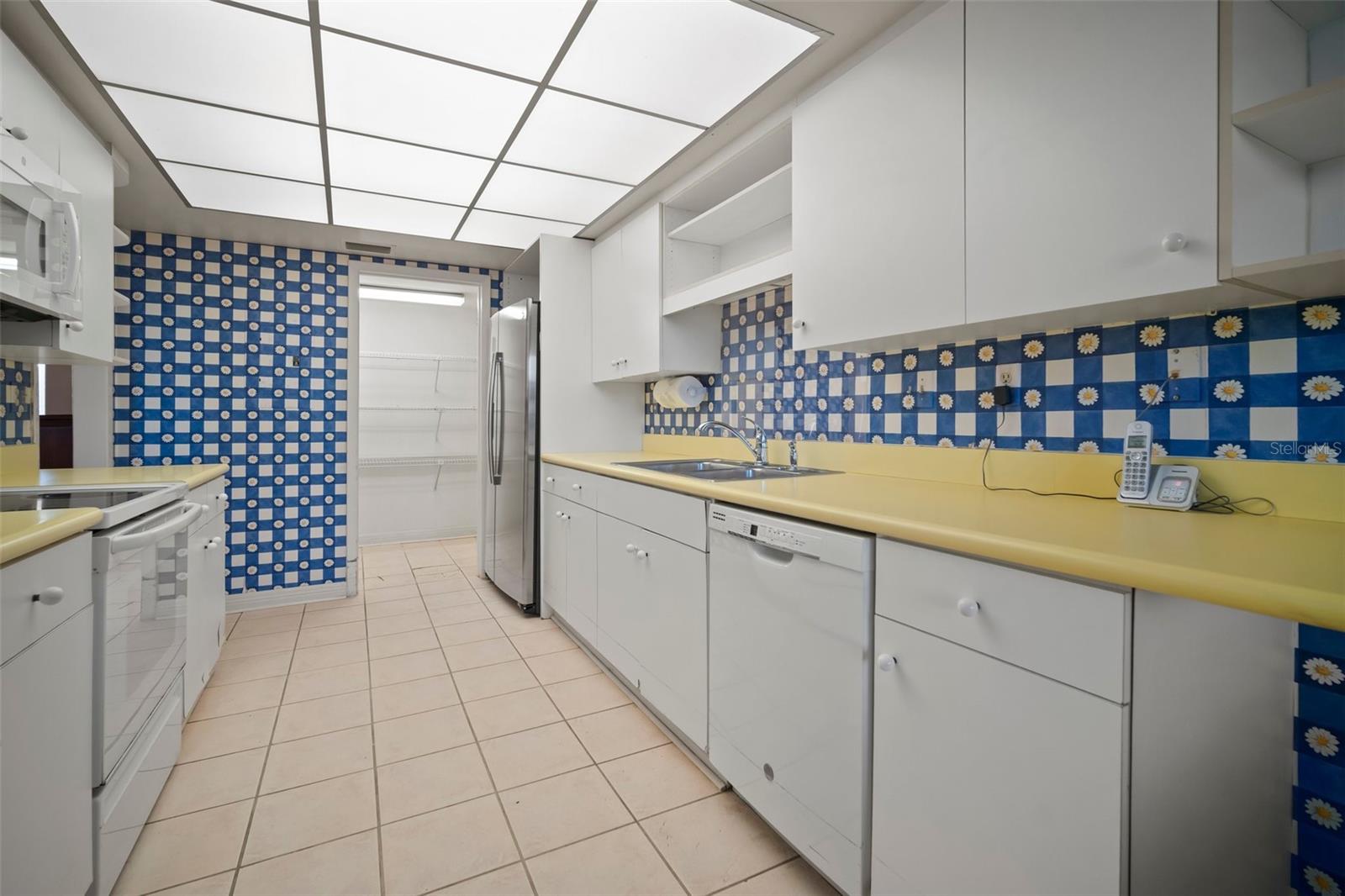 GALLEY KITCHEN WITH HUGE STORAGE PANTRY