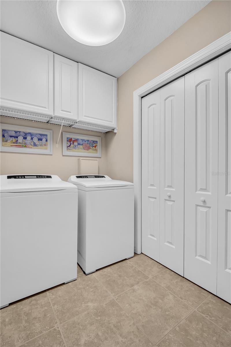 Laundry room on third level with Fisher Paykel Aquasmart washer and Aerosmart dryer