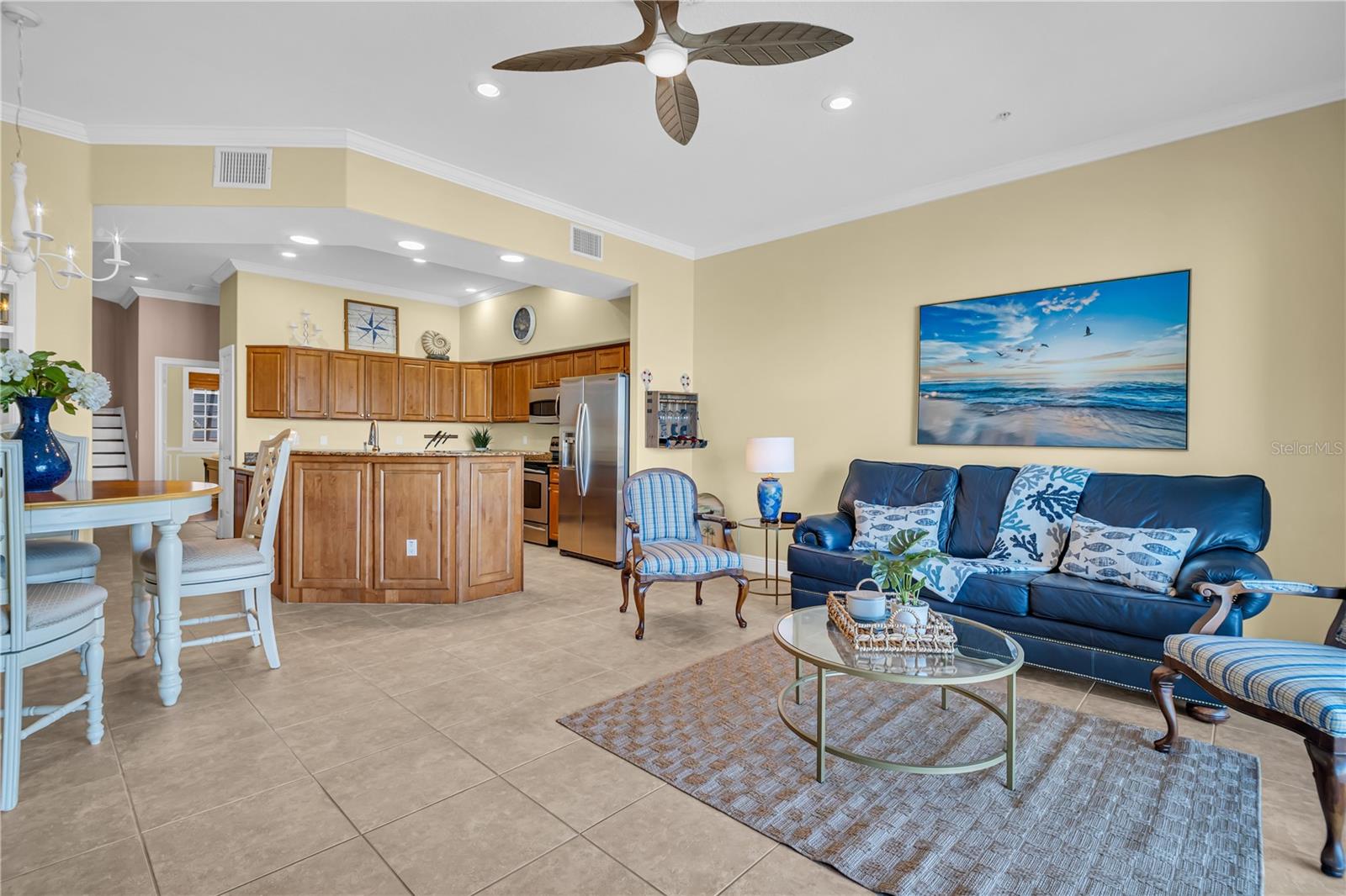 A seamless blend of dining and living area.