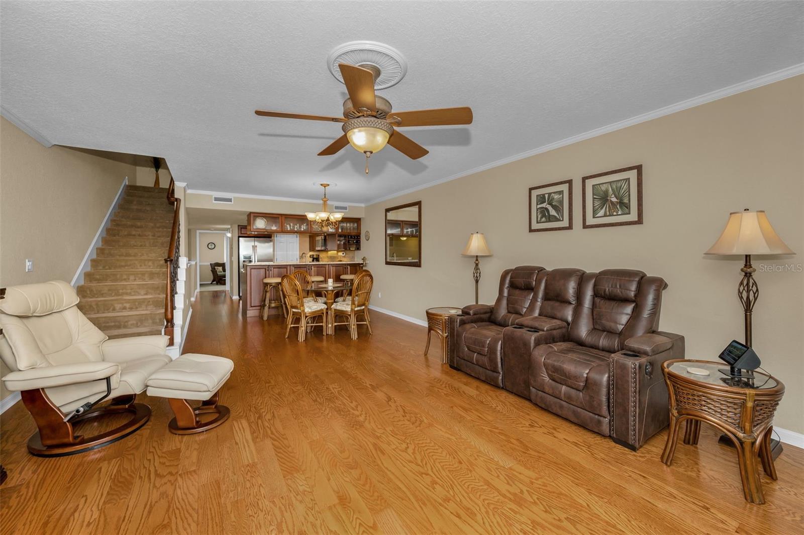 Back into the Living Room with the Kitchen in the distance