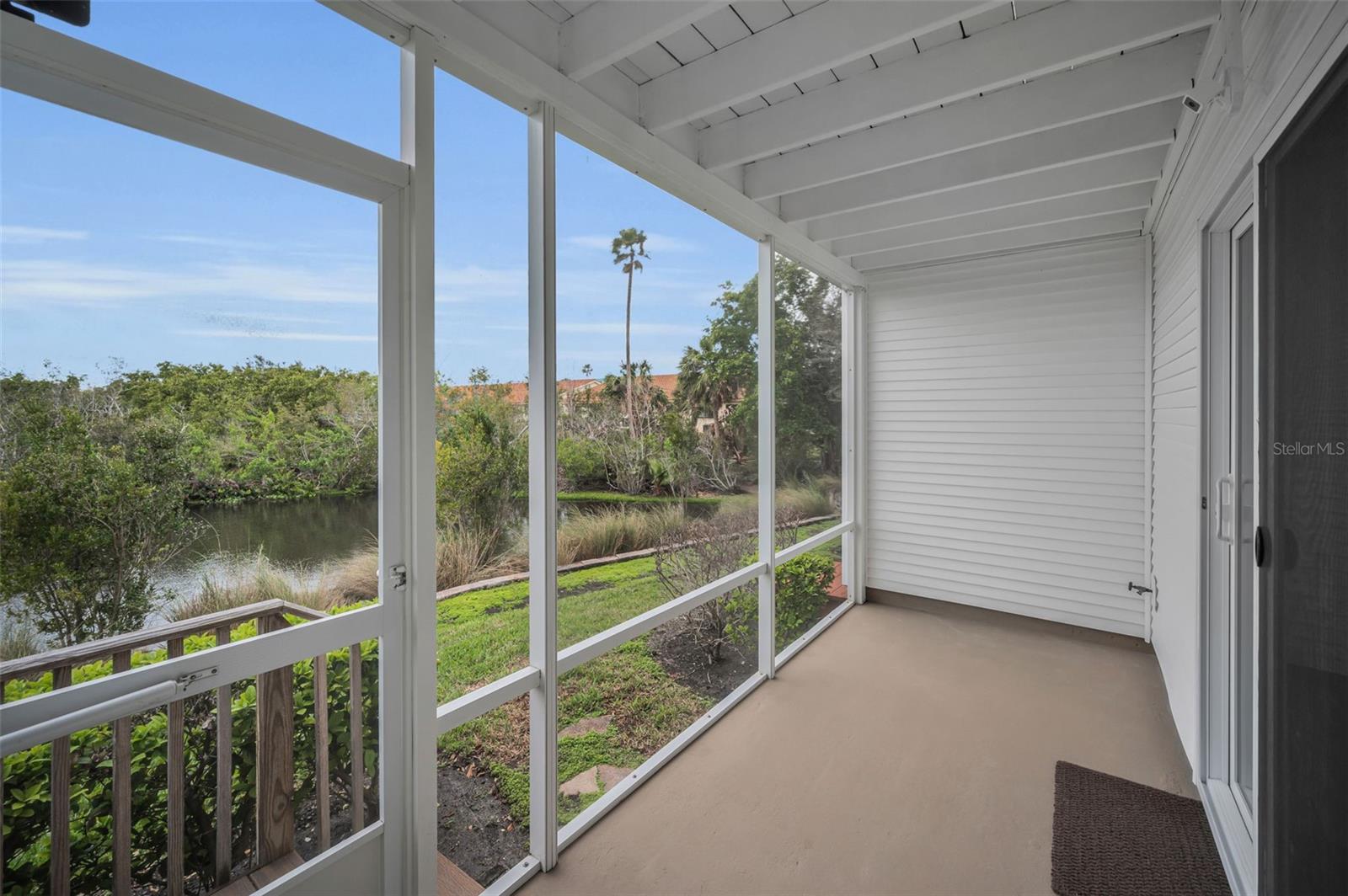 Screen enclosed Patio on the lower level