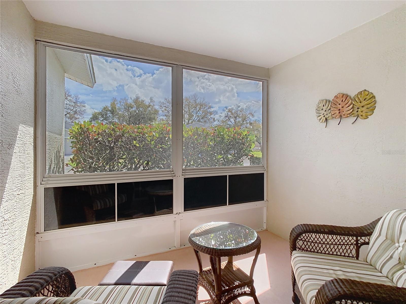 This your view from your private patio off the master bedroom. The area is screened and has pull up windows for those rainy cold days.