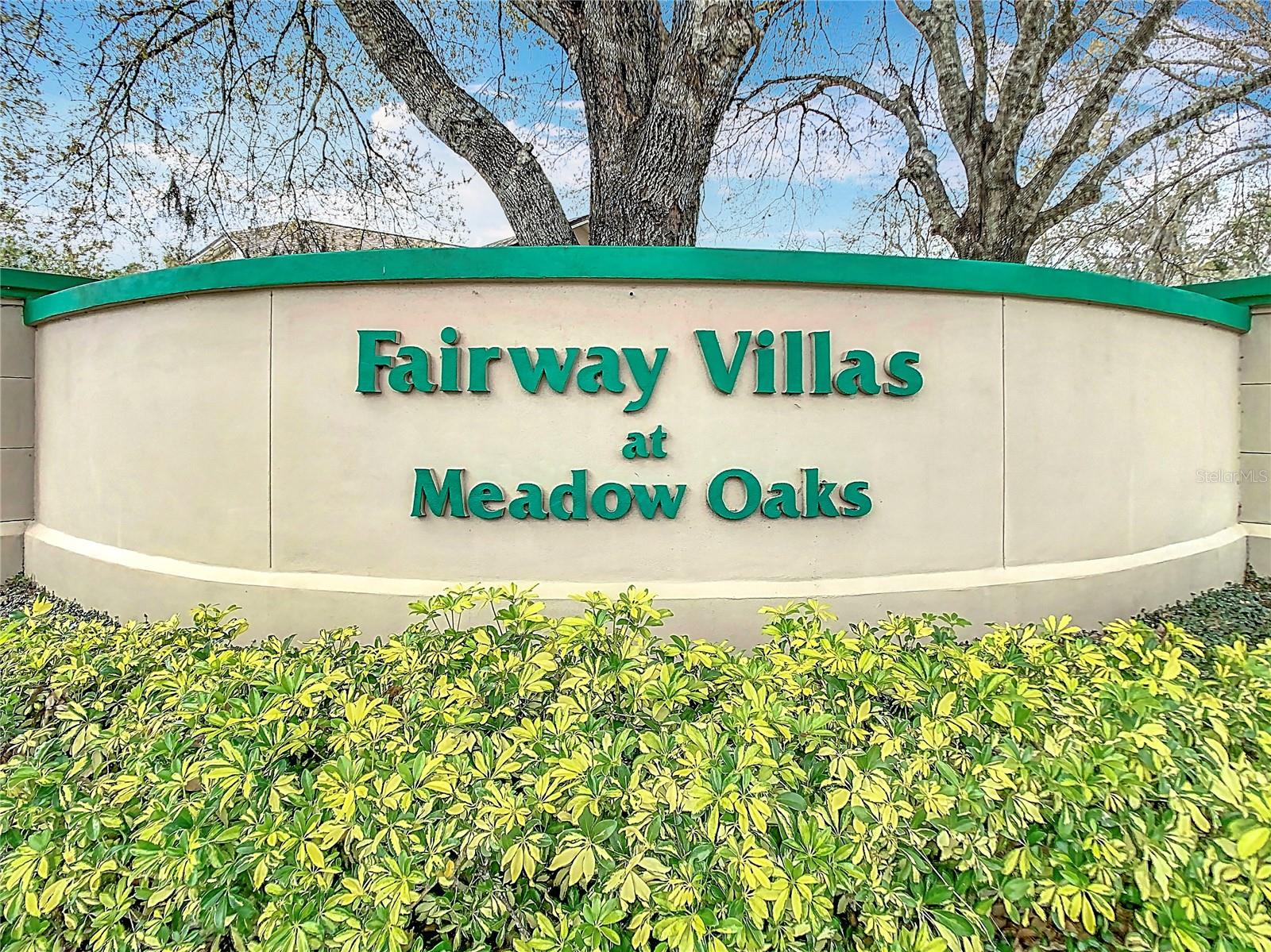 Entry way to Fairway Villas at Meadow Oaks. We hope you liked what you've seen and will stop by to see this property in person. Great property, Great community says it all.