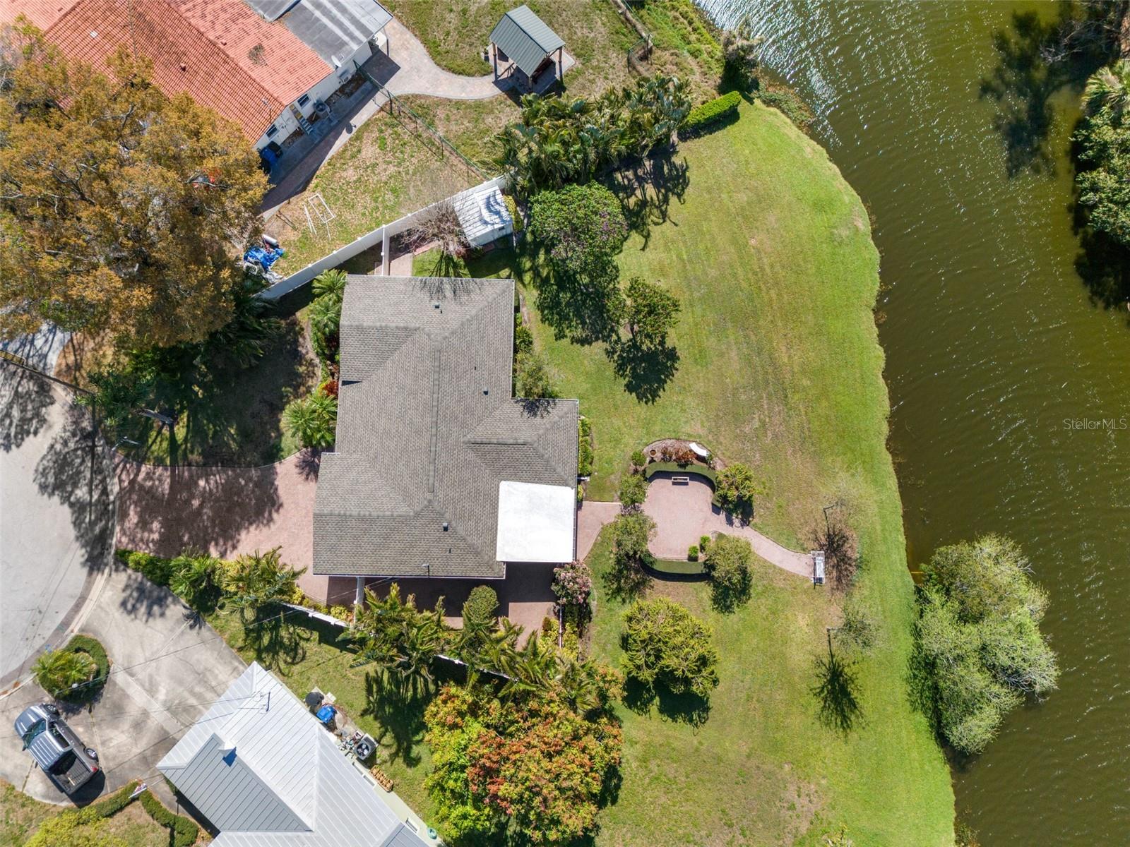 top of home showing brand new roof