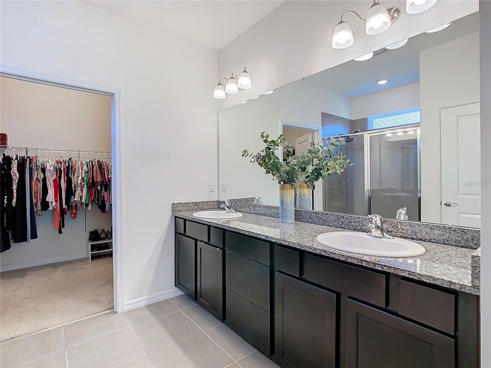 Owners bath with double sinks